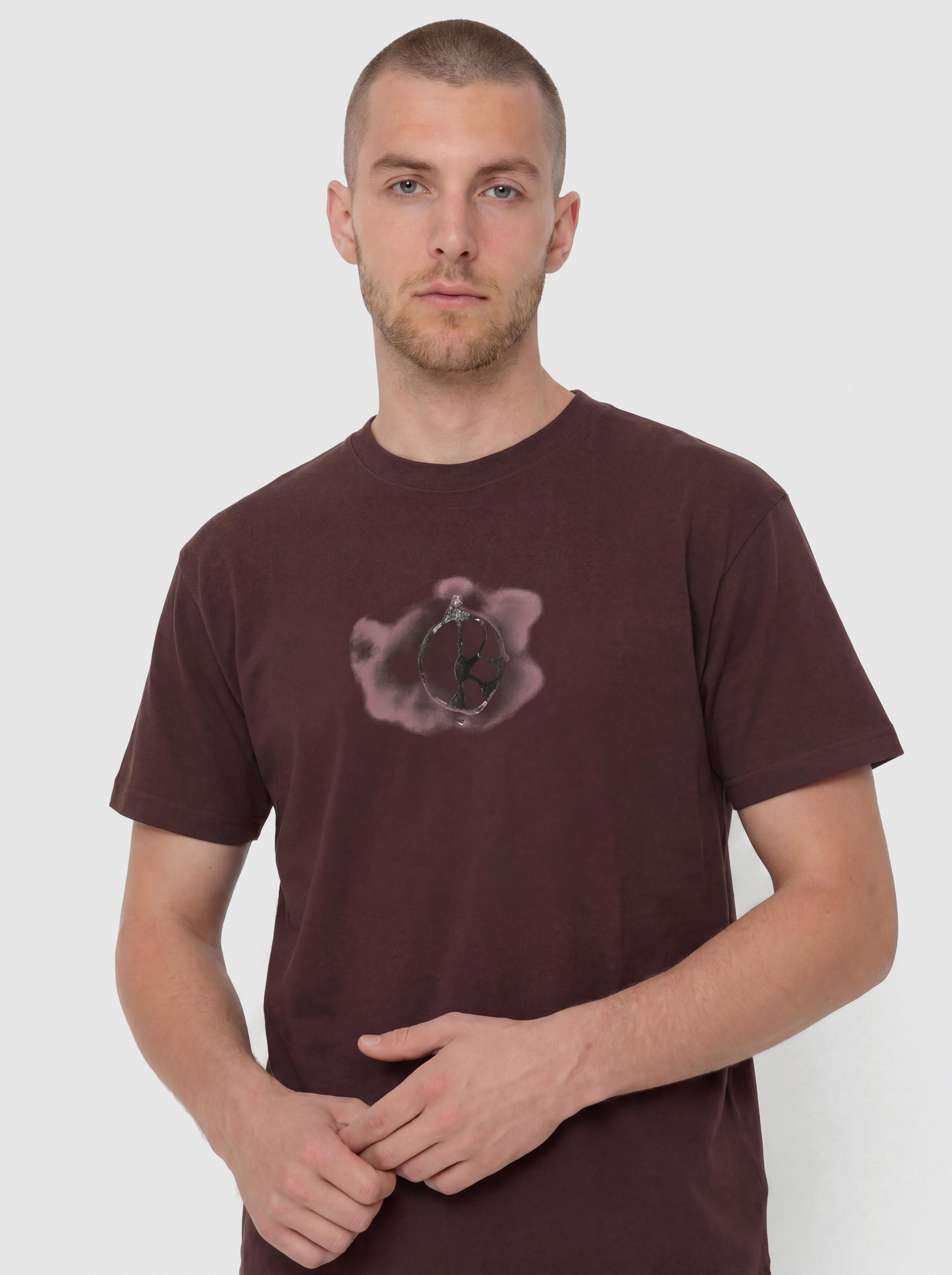 Tričko Polar Skate Metal Logo (washed bordeaux)