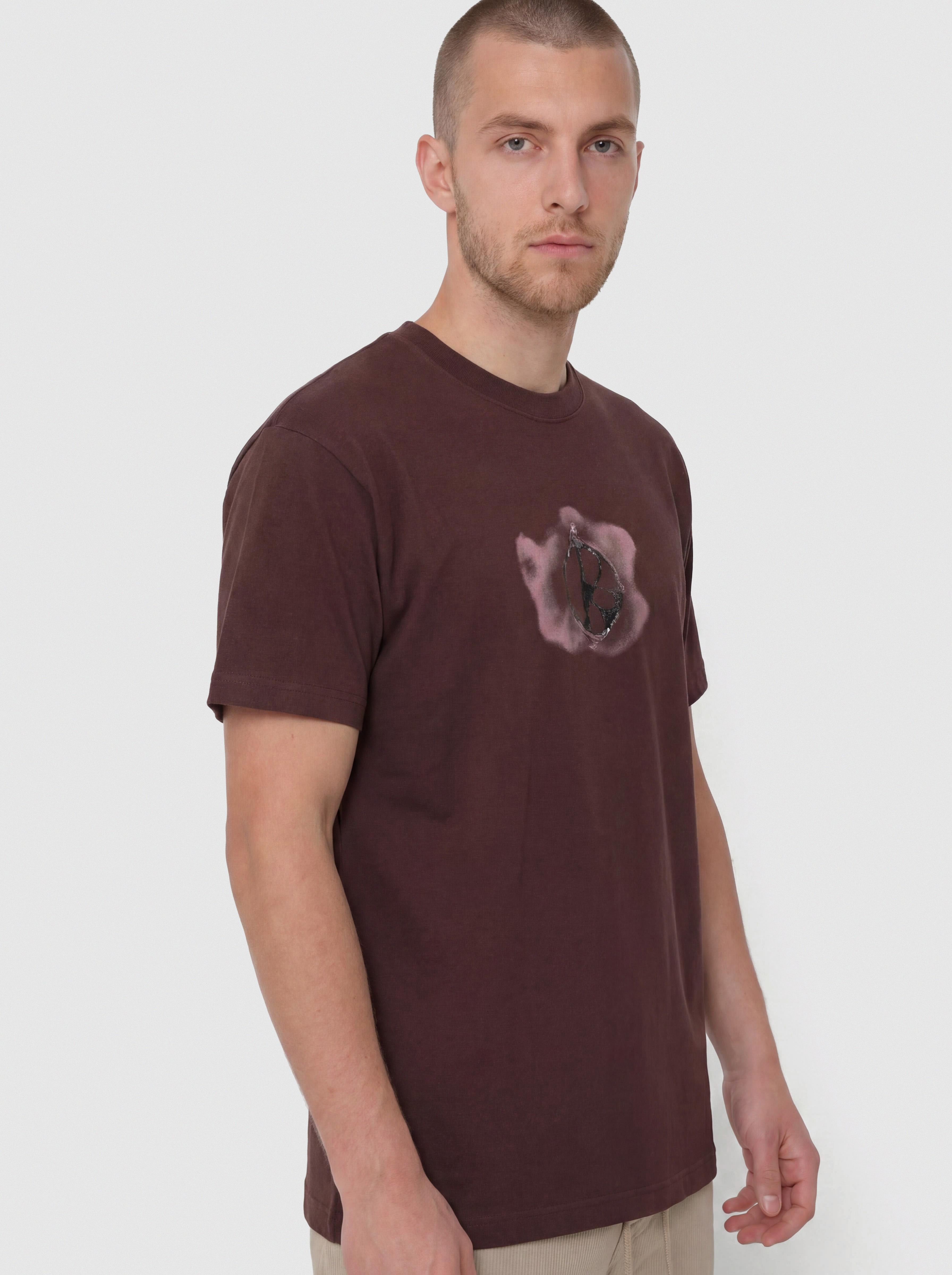 Tričko Polar Skate Metal Logo (washed bordeaux)