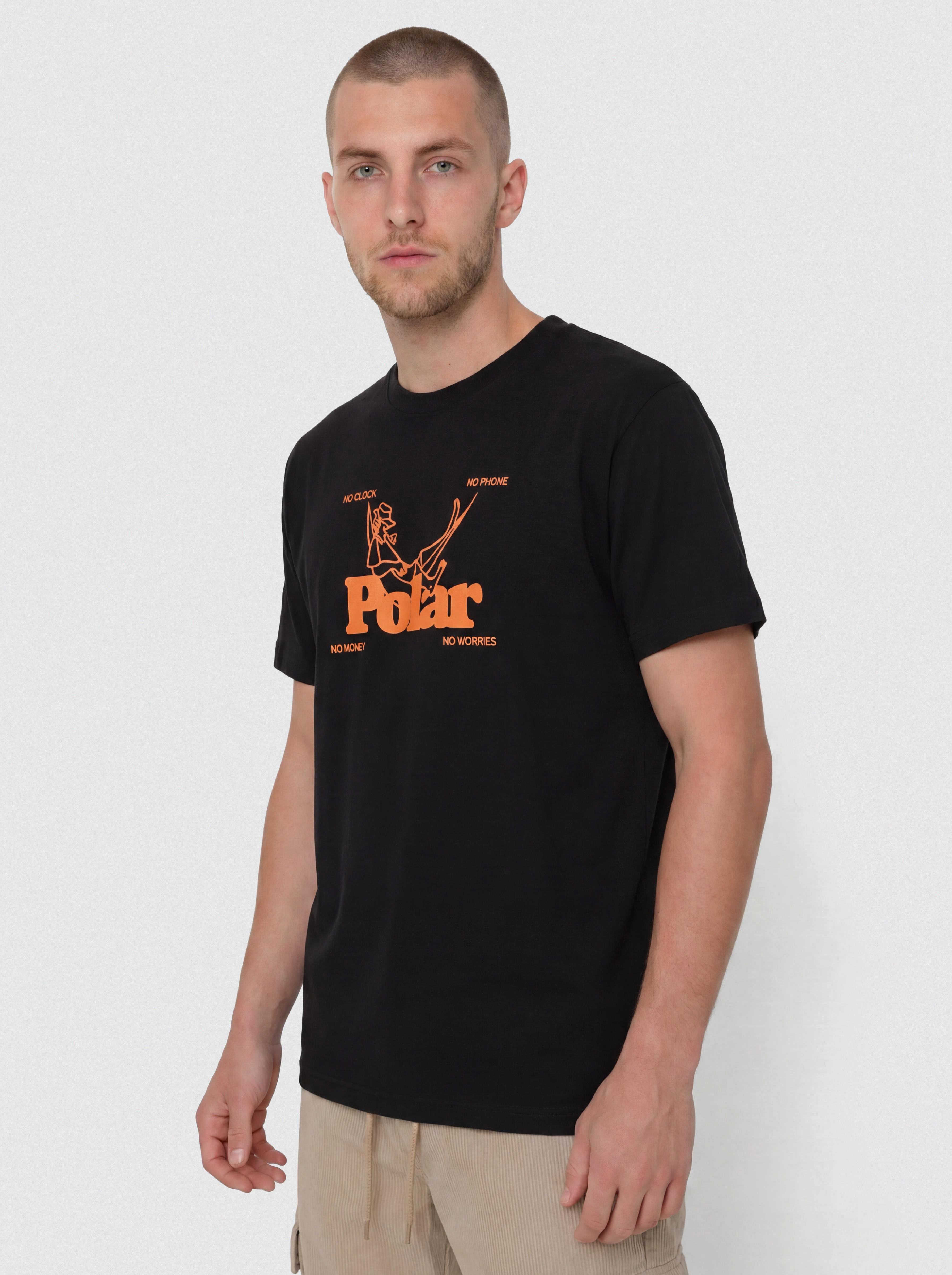 Tričko Polar Skate No Worries (black)