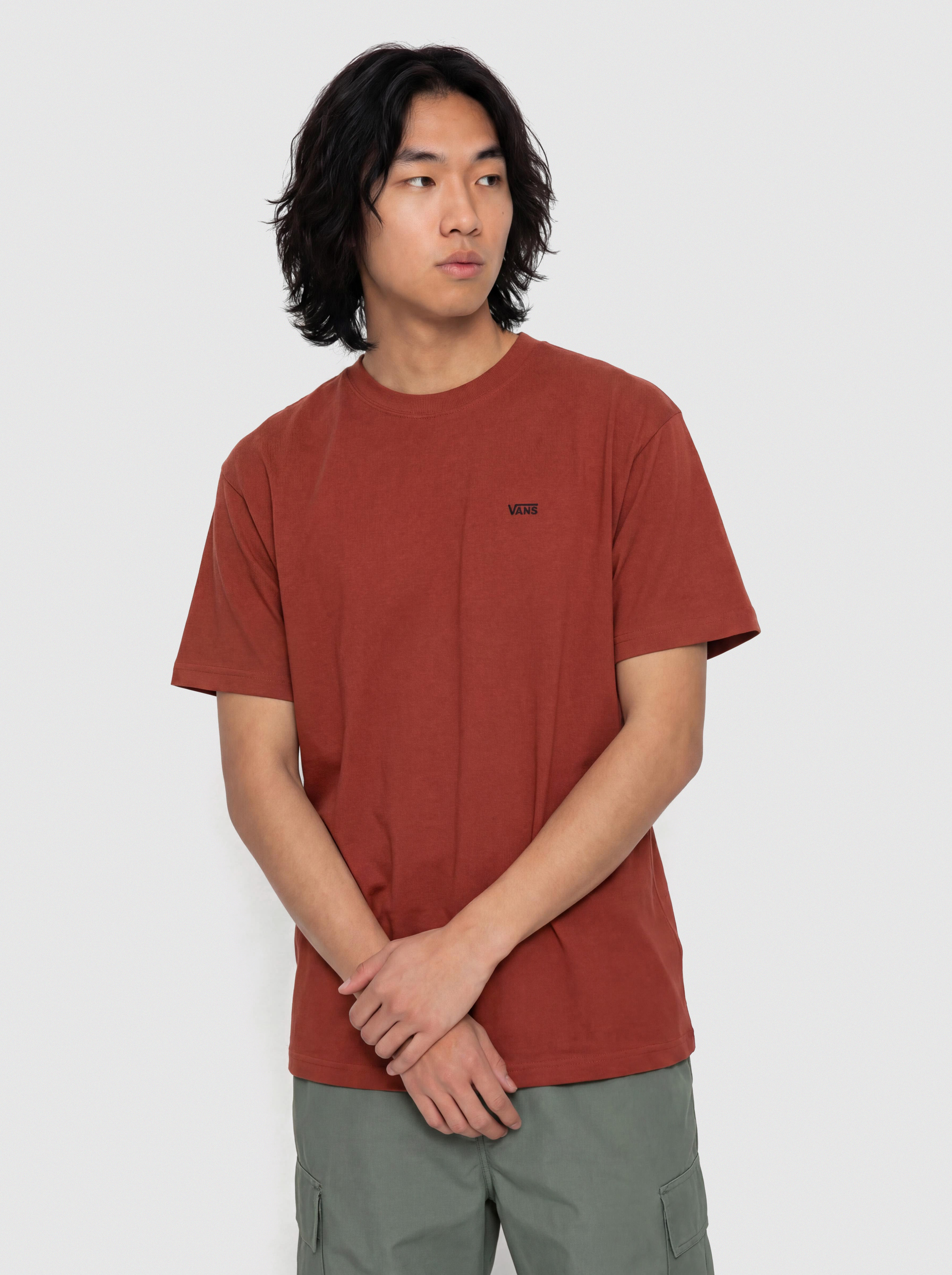 Tričko Vans Left Chest II Loose (poppy ember)