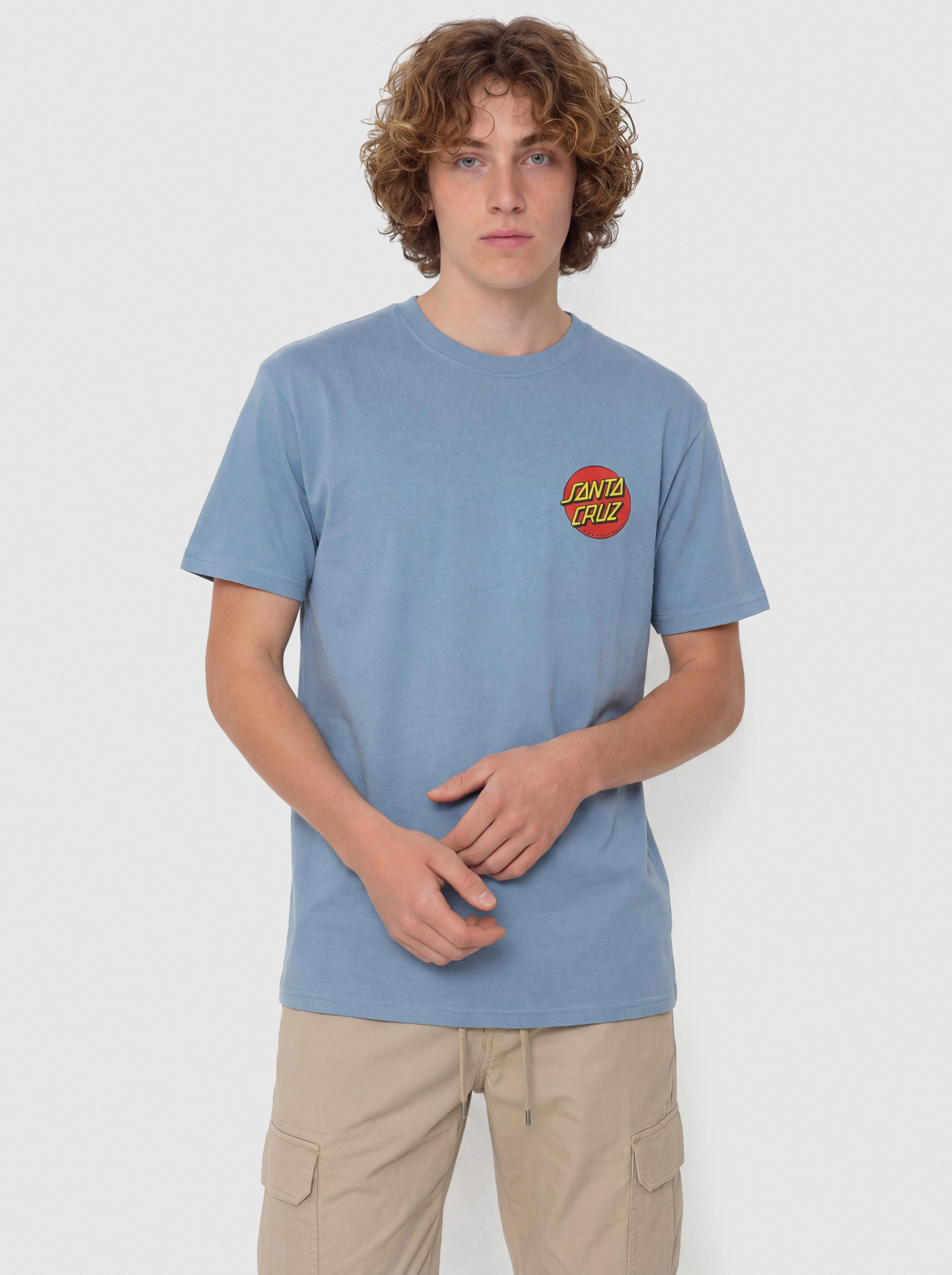 Tričko Santa Cruz Classic Dot Chest (faded denim)