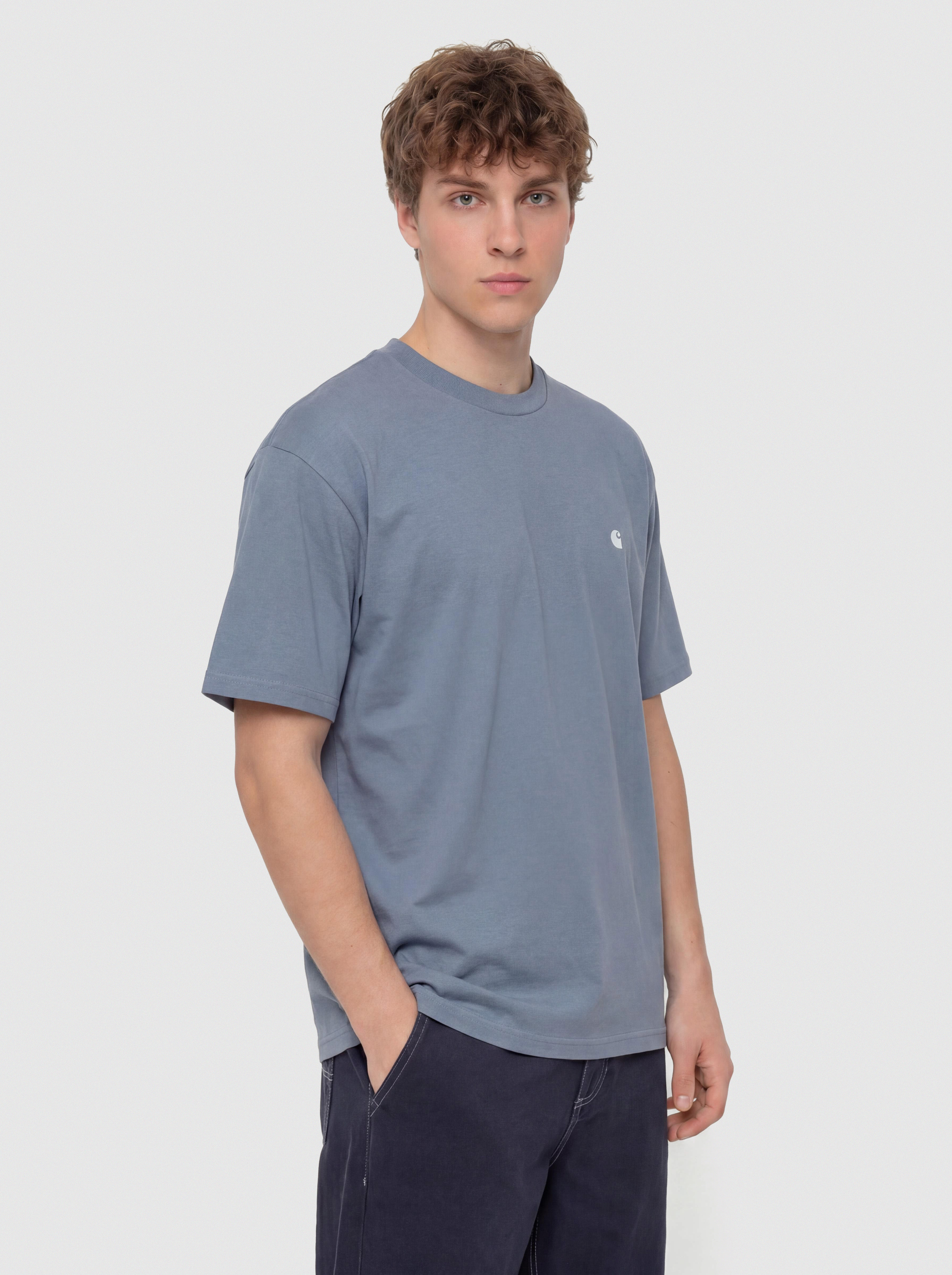 Tričko Carhartt WIP Madison (shady blue/white)