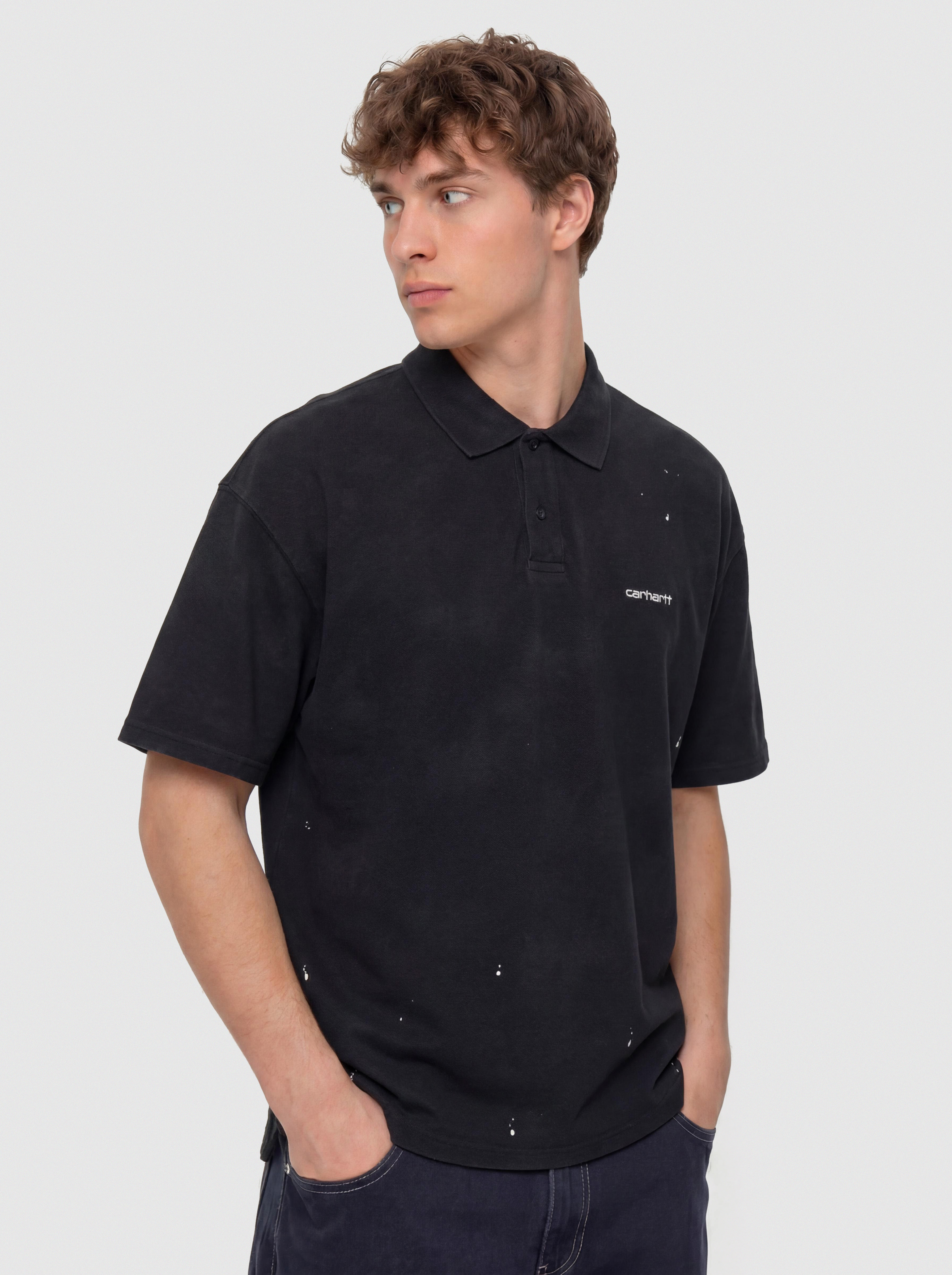 Tričko Carhartt WIP Painter Polo (black)