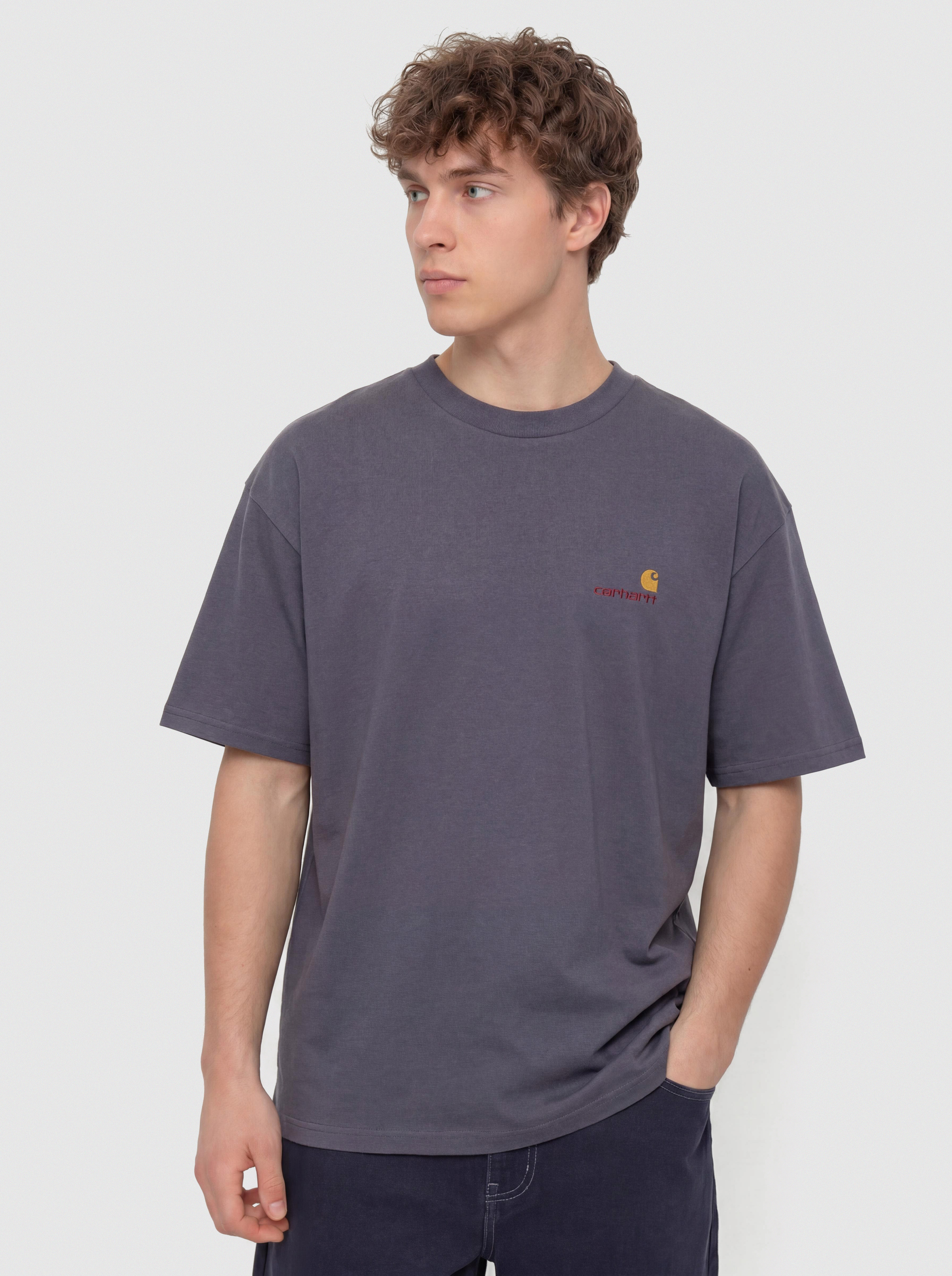 Tričko Carhartt WIP American Script (shady purple)