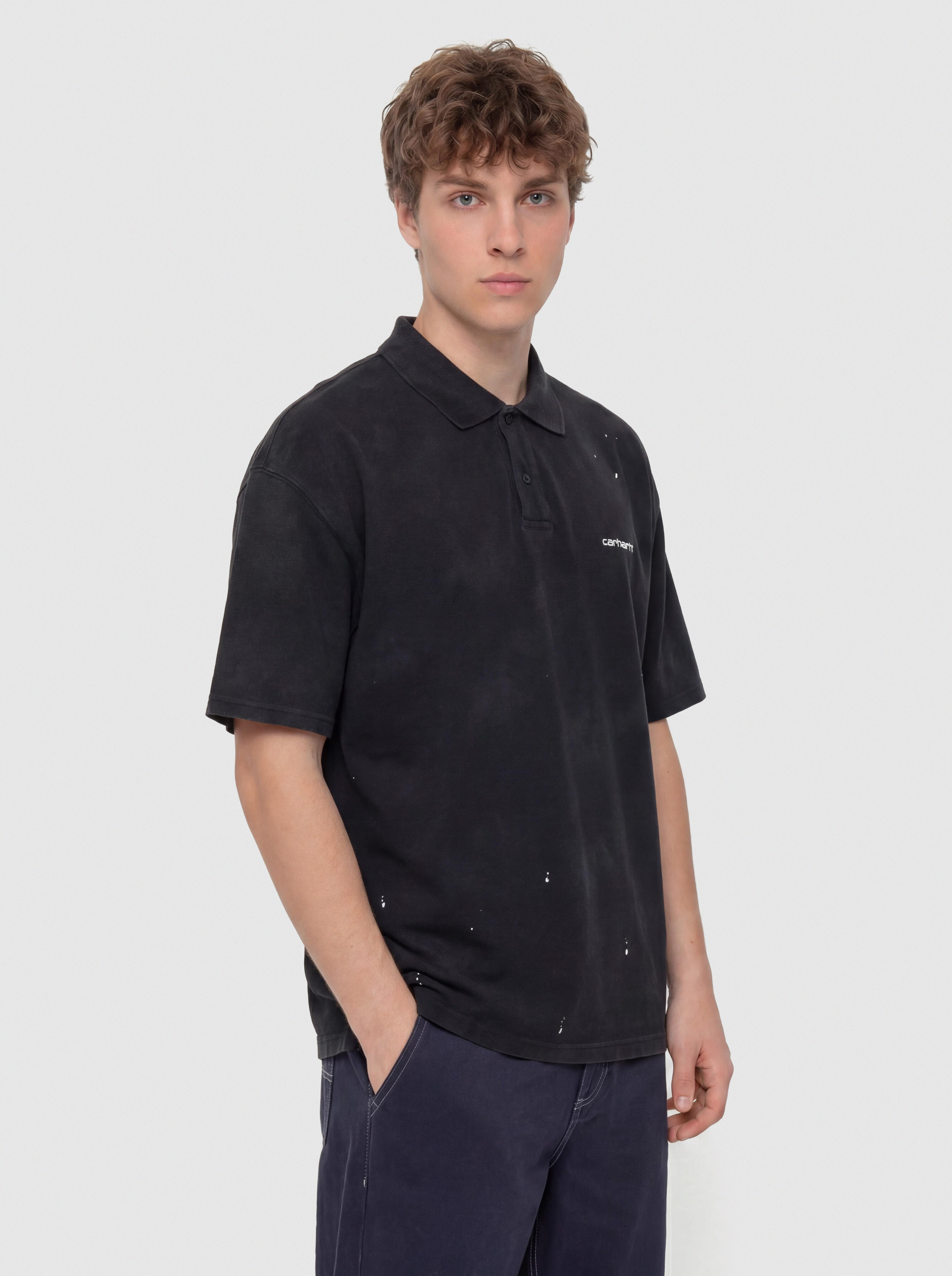 Tričko Carhartt WIP Painter Polo (black)