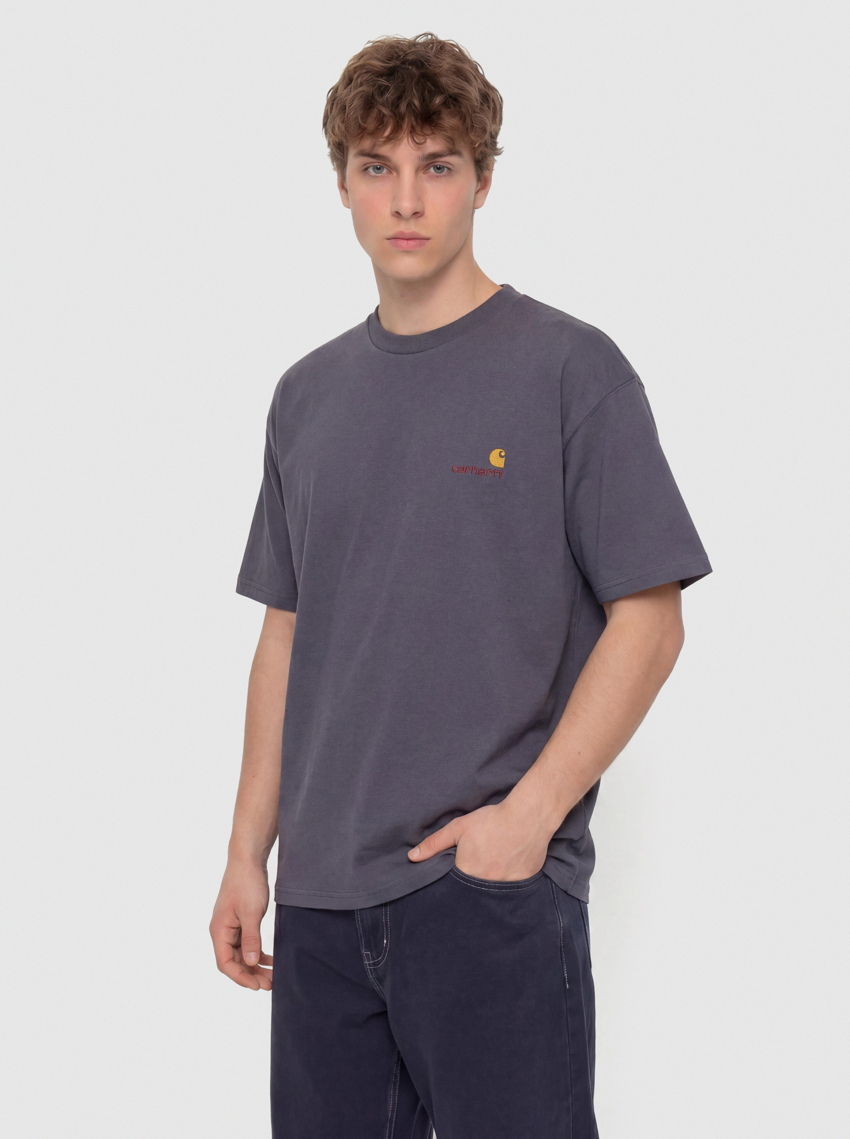 Tričko Carhartt WIP American Script (shady purple)