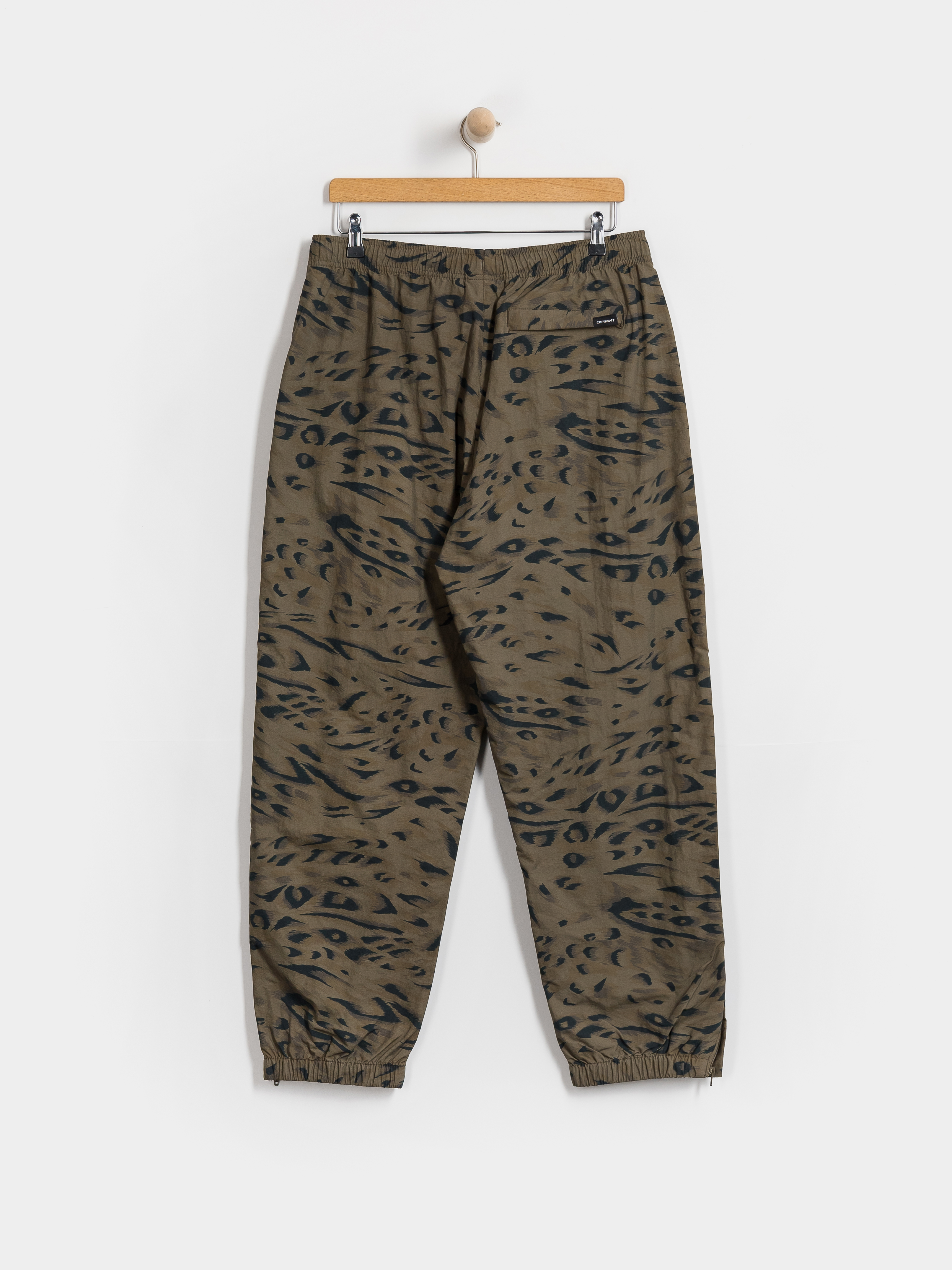 Nohavice Carhartt WIP Travon (duck feather print cypress/black)