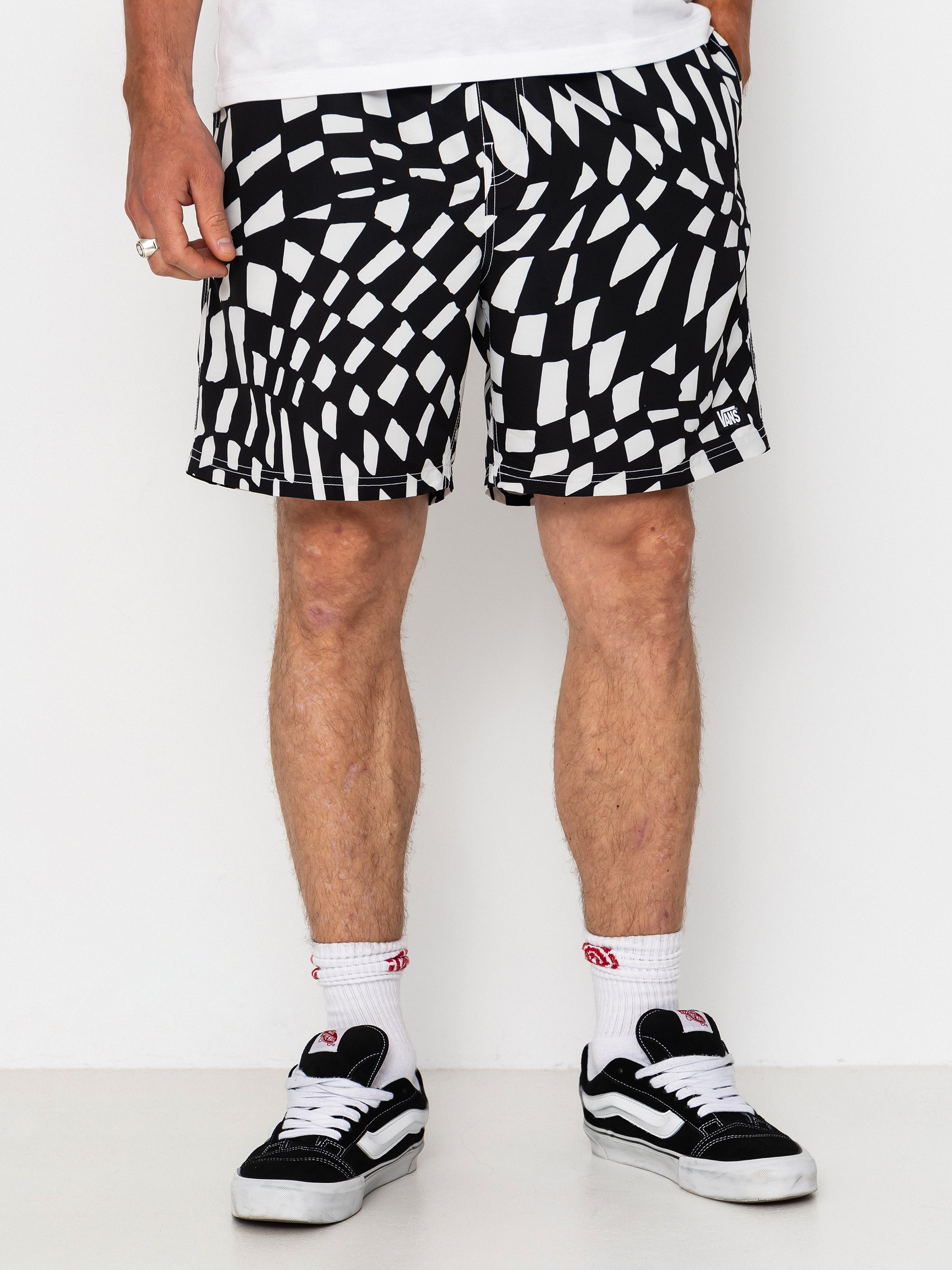 Plážové kraťasy Vans Primary II Elastic Printed (black/white)