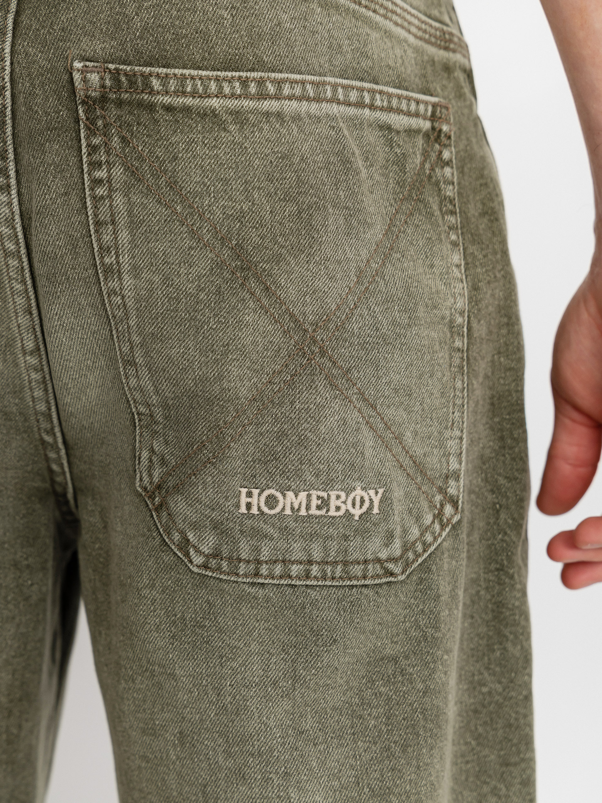 Nohavice Homeboy X Tra Baggy Dye Denim (washed green)