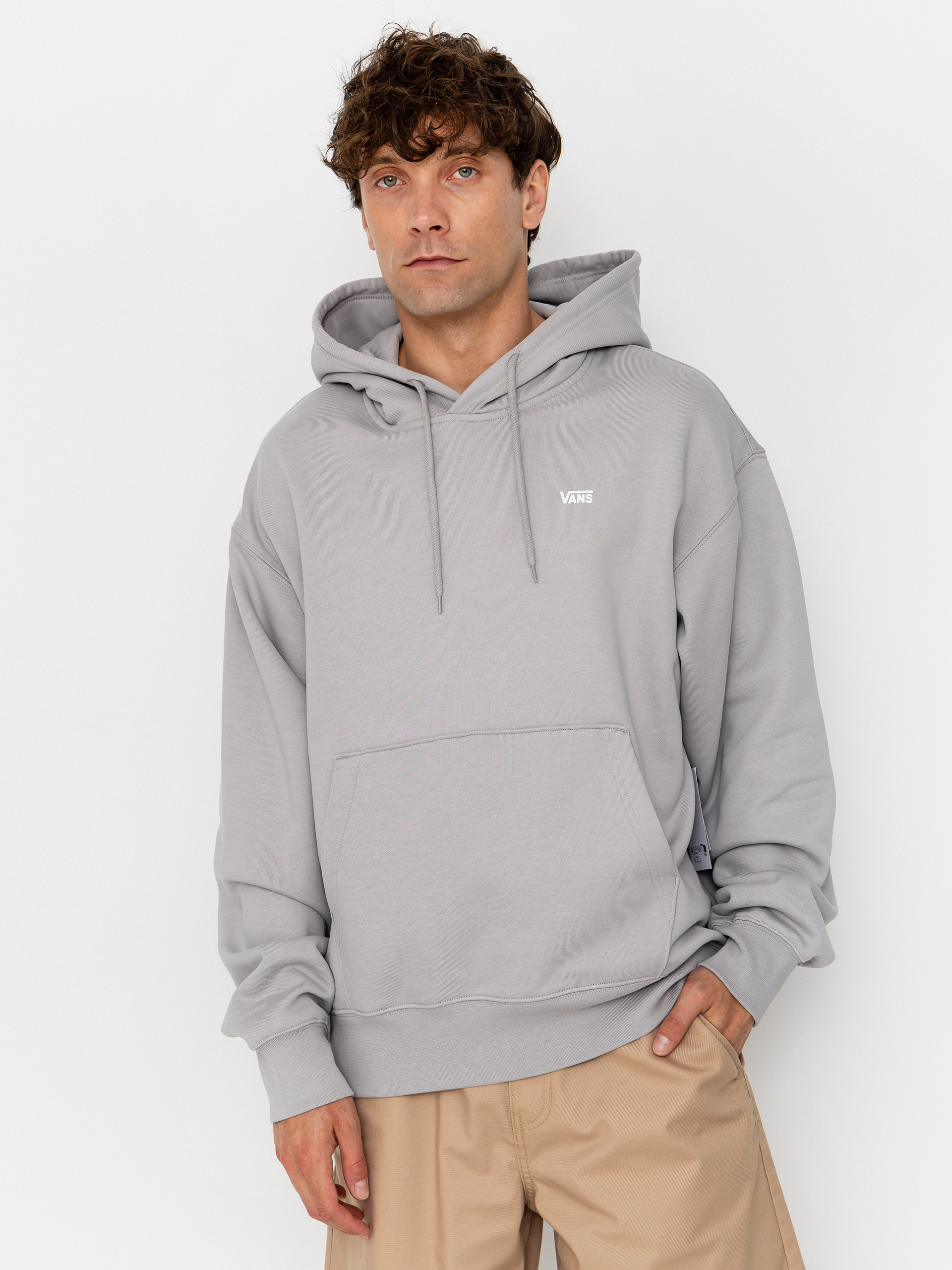 Mikina s kapucu0148ou Vans Left Chest HD (light grey)