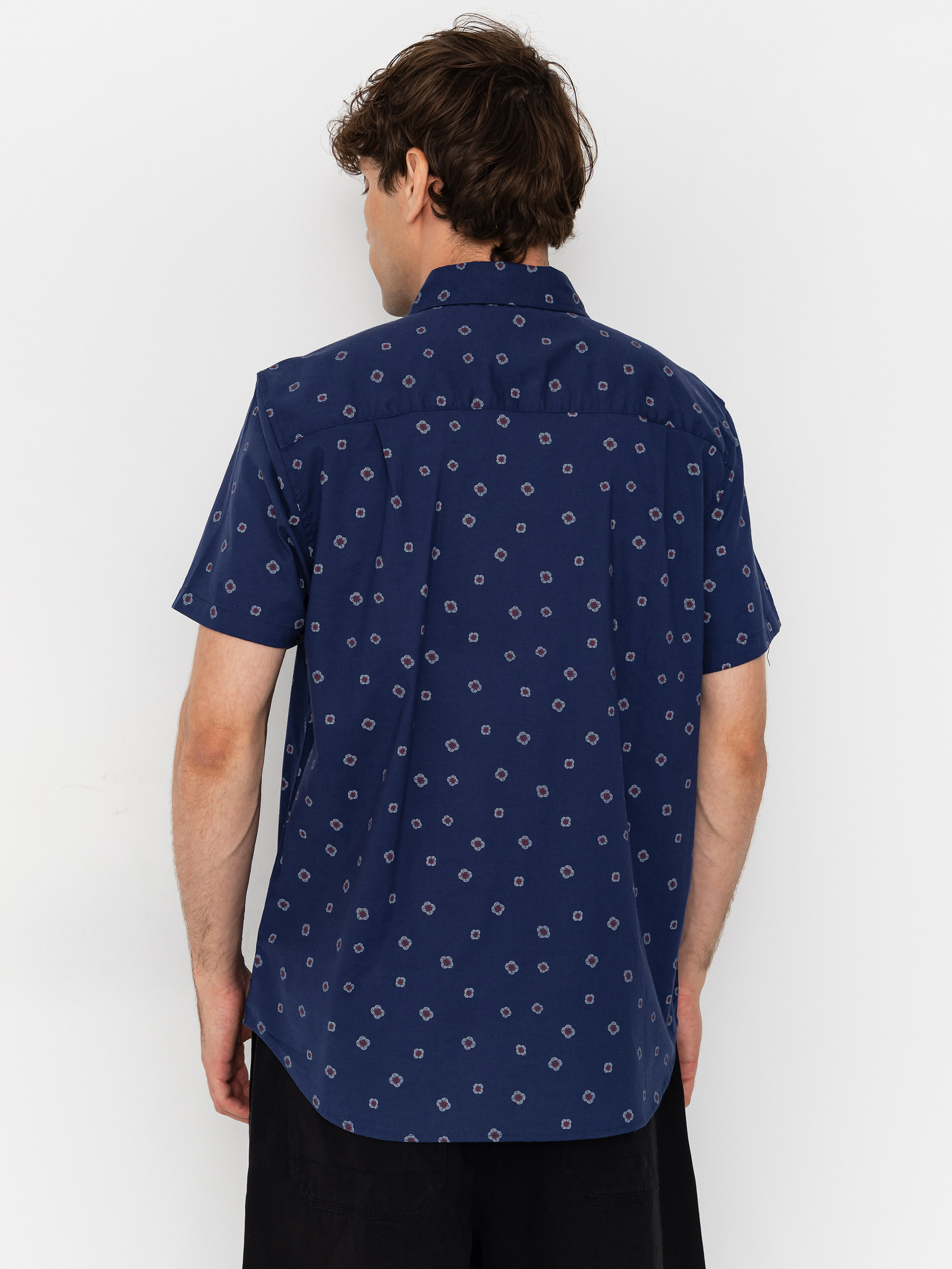 Košeľa Brixton Charter Print (midnight blue geo)