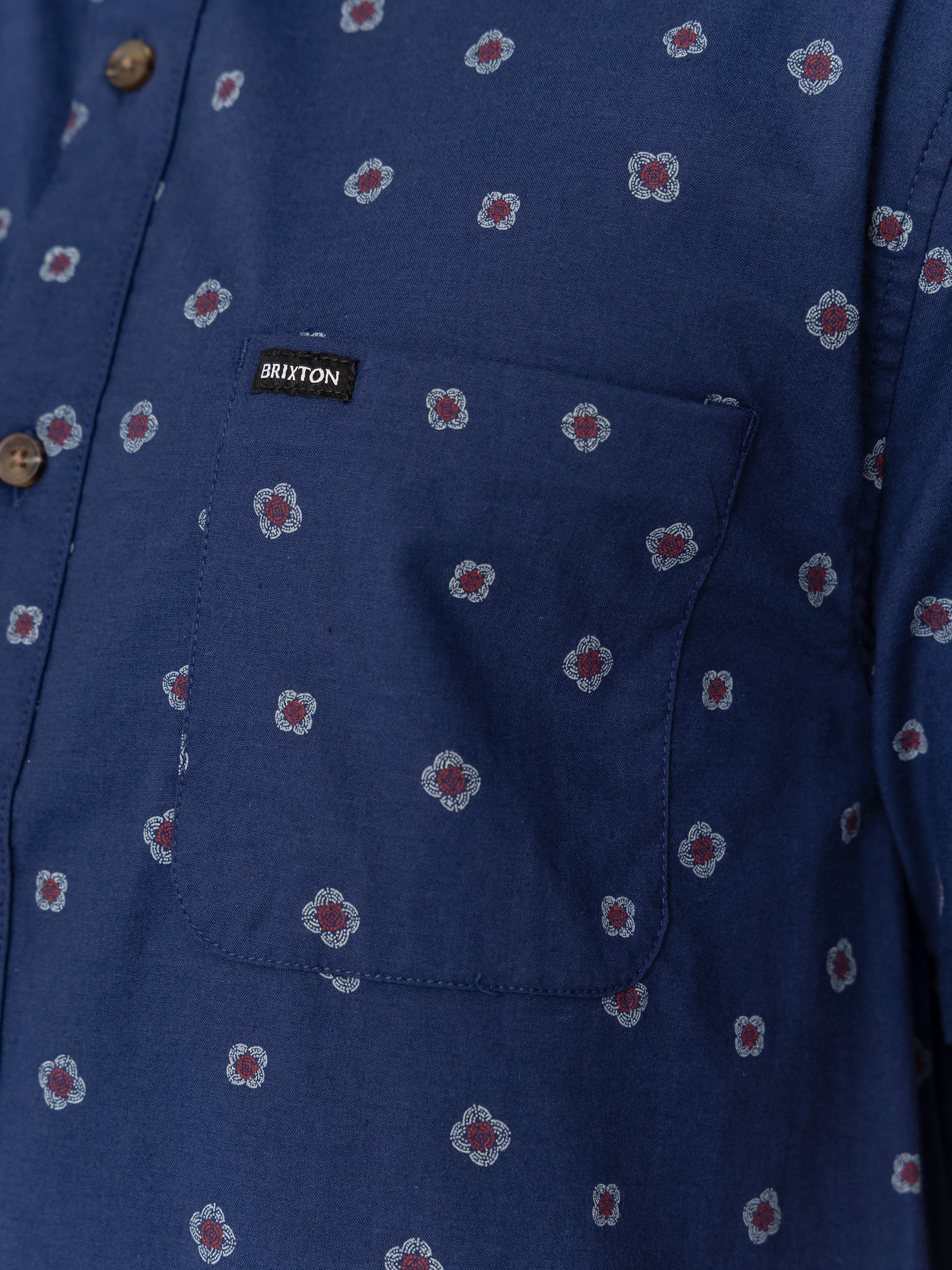 Košeľa Brixton Charter Print (midnight blue geo)