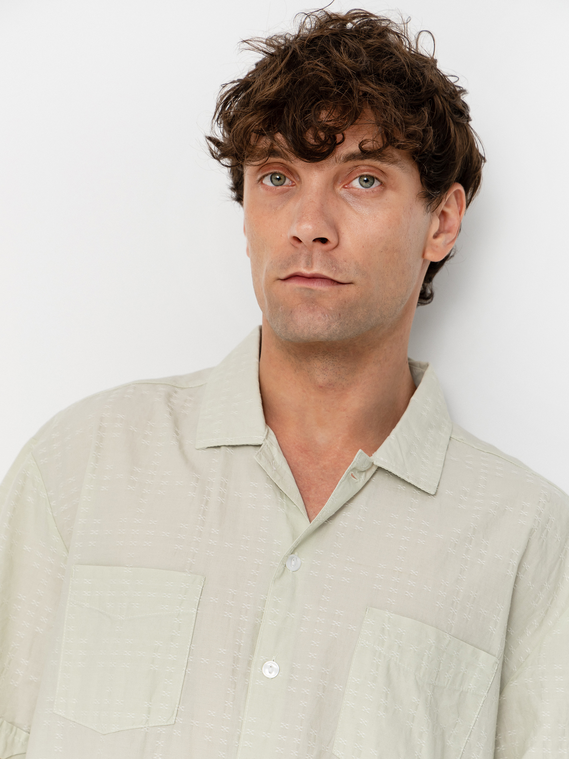 Košeľa Brixton The Vintage (sea foam jacquard check)