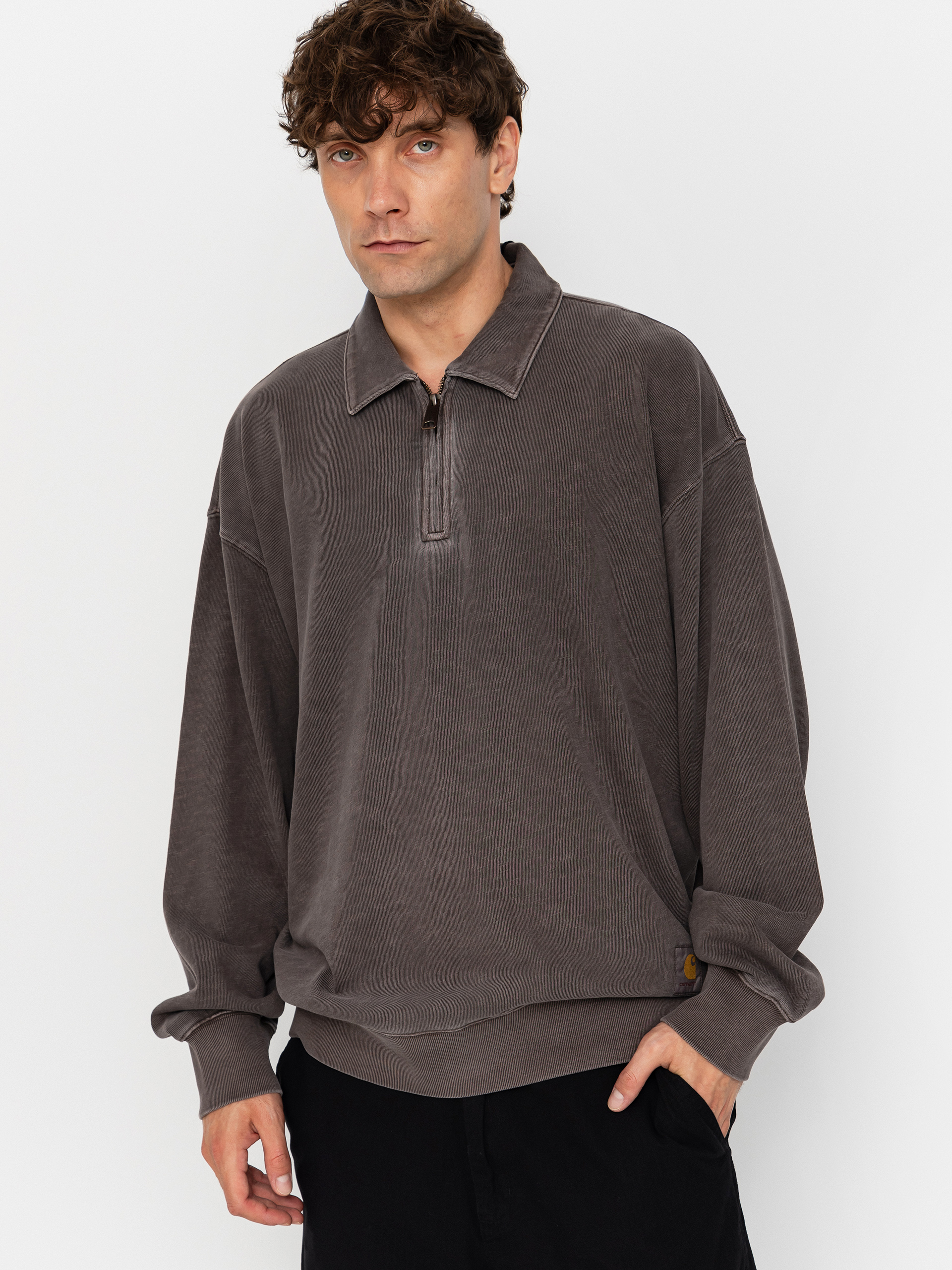 Mikina Carhartt WIP Harper Polo (tobacco)