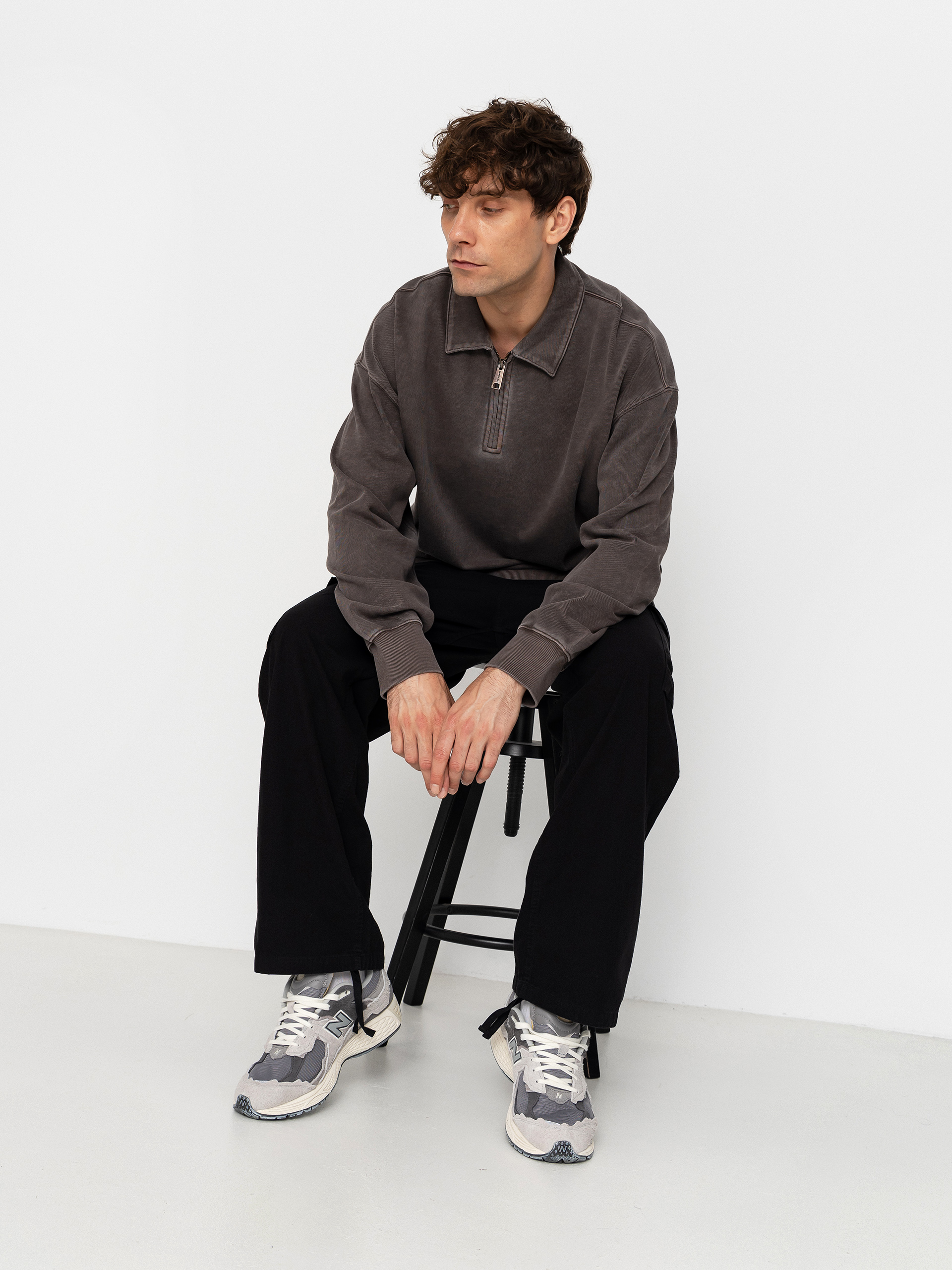 Mikina Carhartt WIP Harper Polo (tobacco)