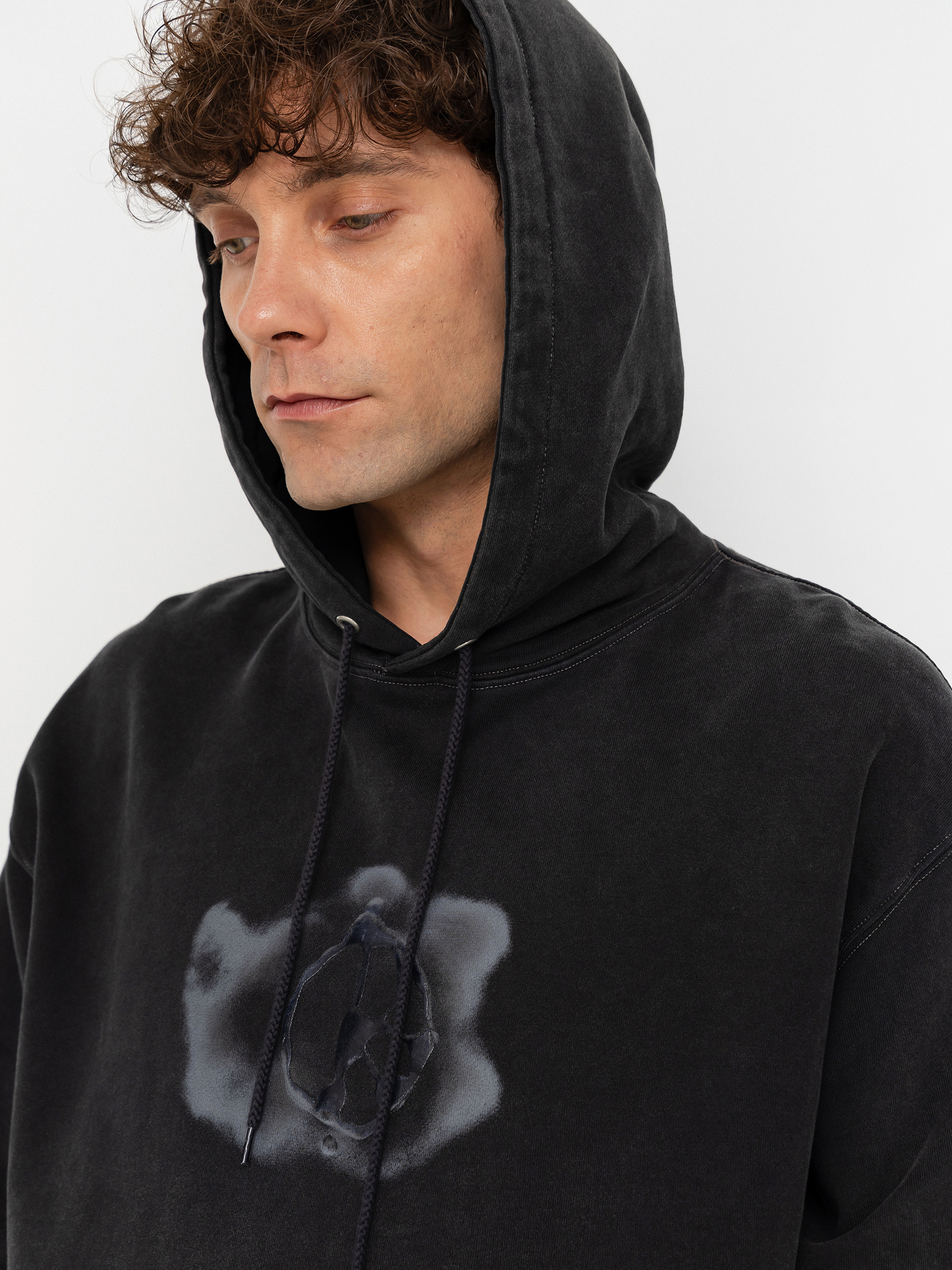 Mikina s kapucňou Polar Skate Dave Metal Logo HD (silver black)