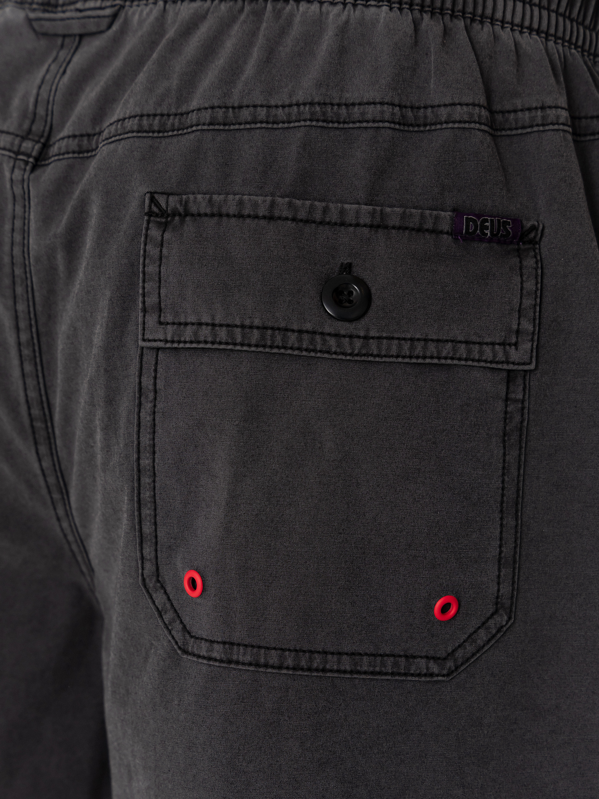 Plážové kraťasy Deus Ex Machina Sandbar Garment Dyed Mesh (anthracite)