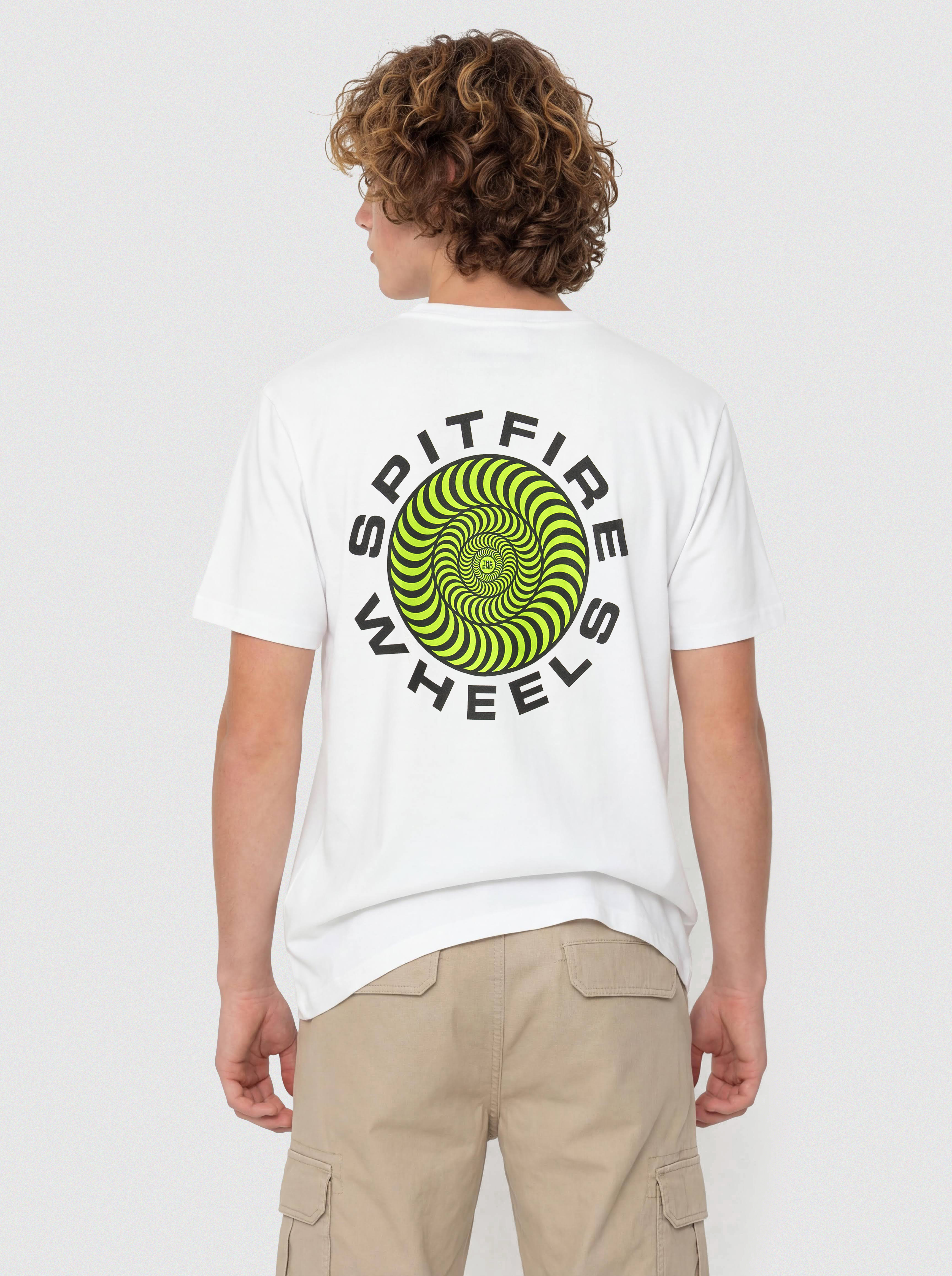 Tričko Spitfire Classic 87 Swirl Fill (white w/green black prints)