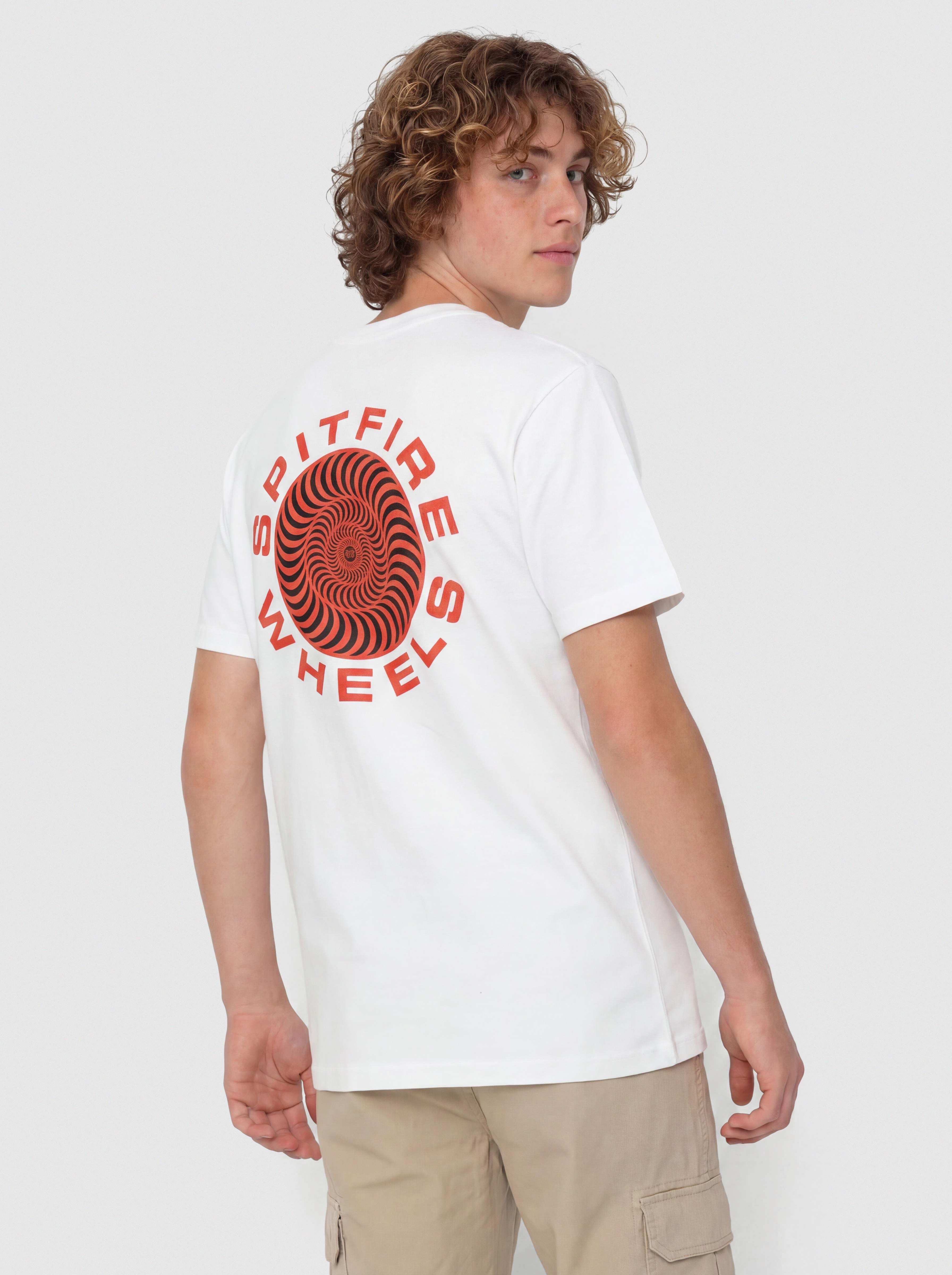Tričko Spitfire Classic 87 Swirl Fill (white w/red black prints)