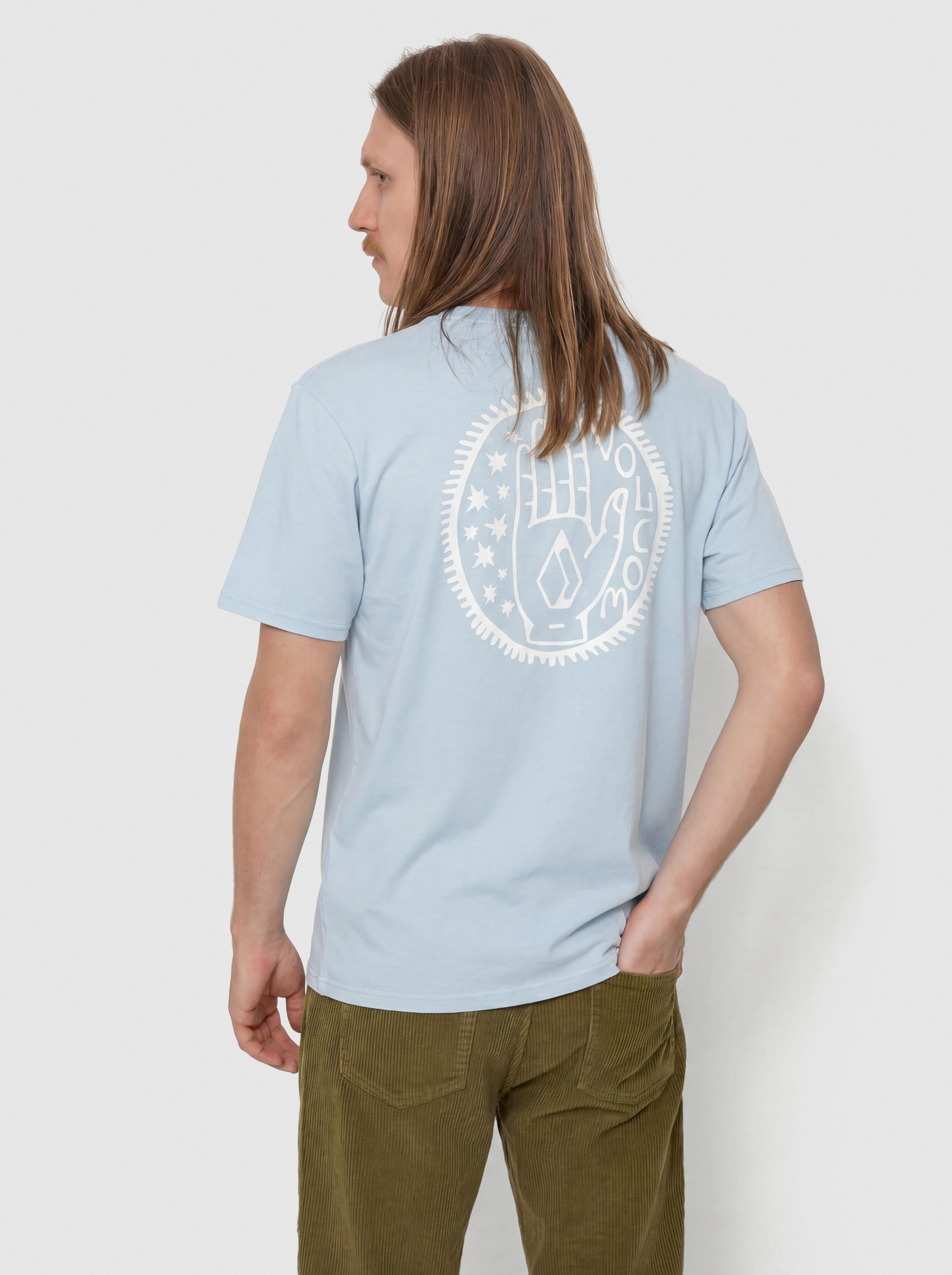 Tričko Volcom Handstone Pw (carolina blue)