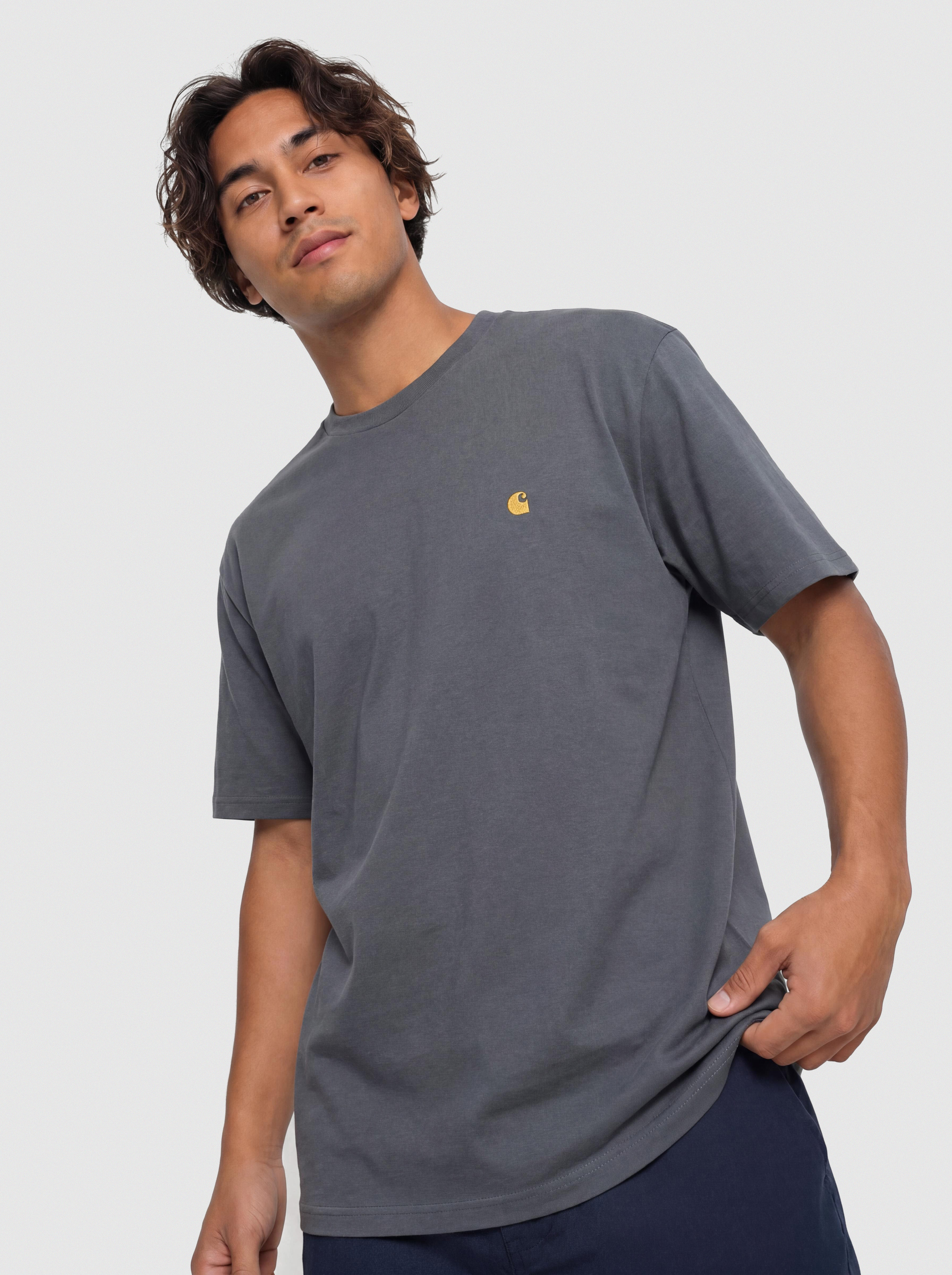 Tričko Carhartt WIP Chase (styx/gold)