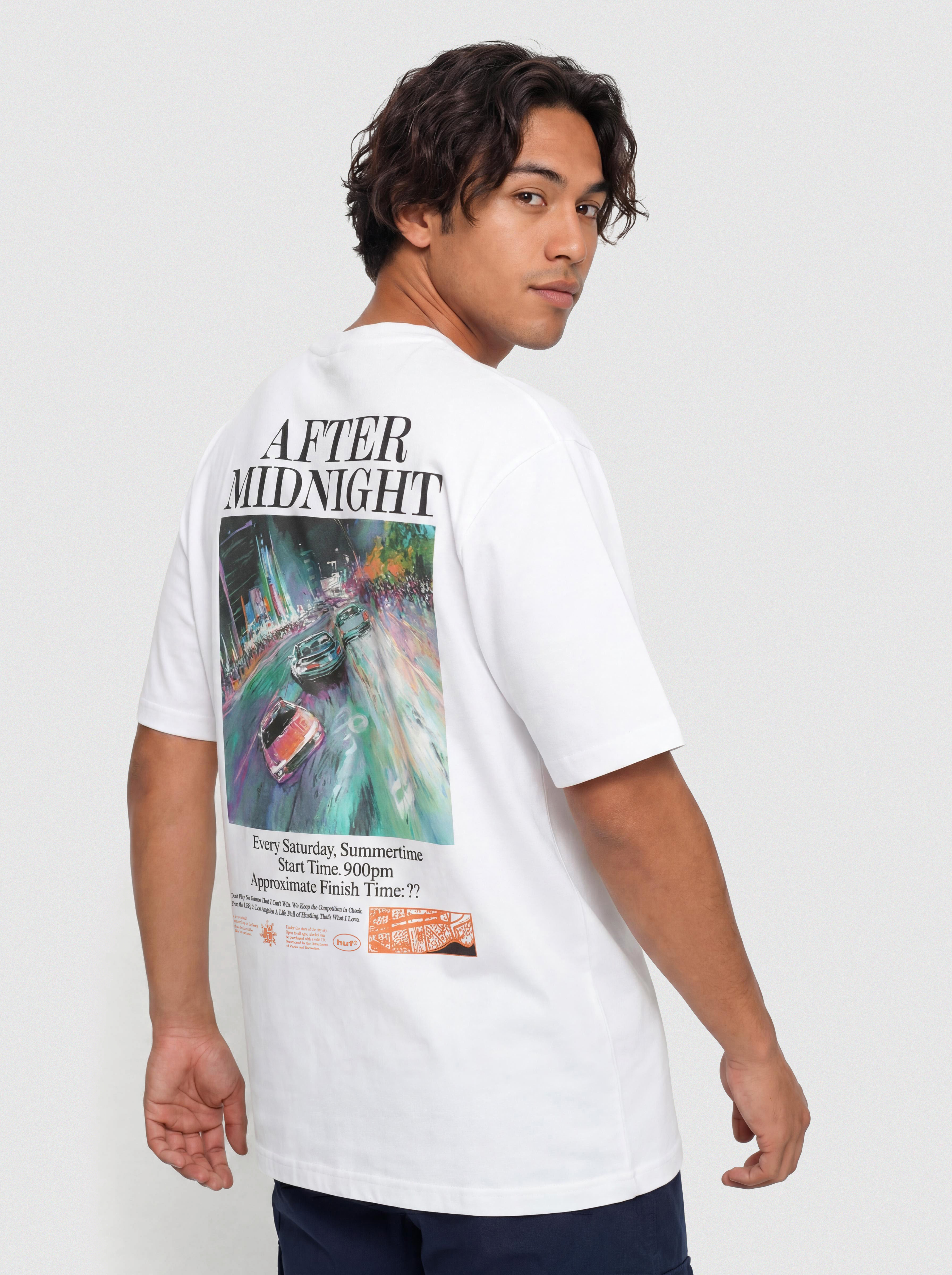 Tričko HUF After Midnight (white)