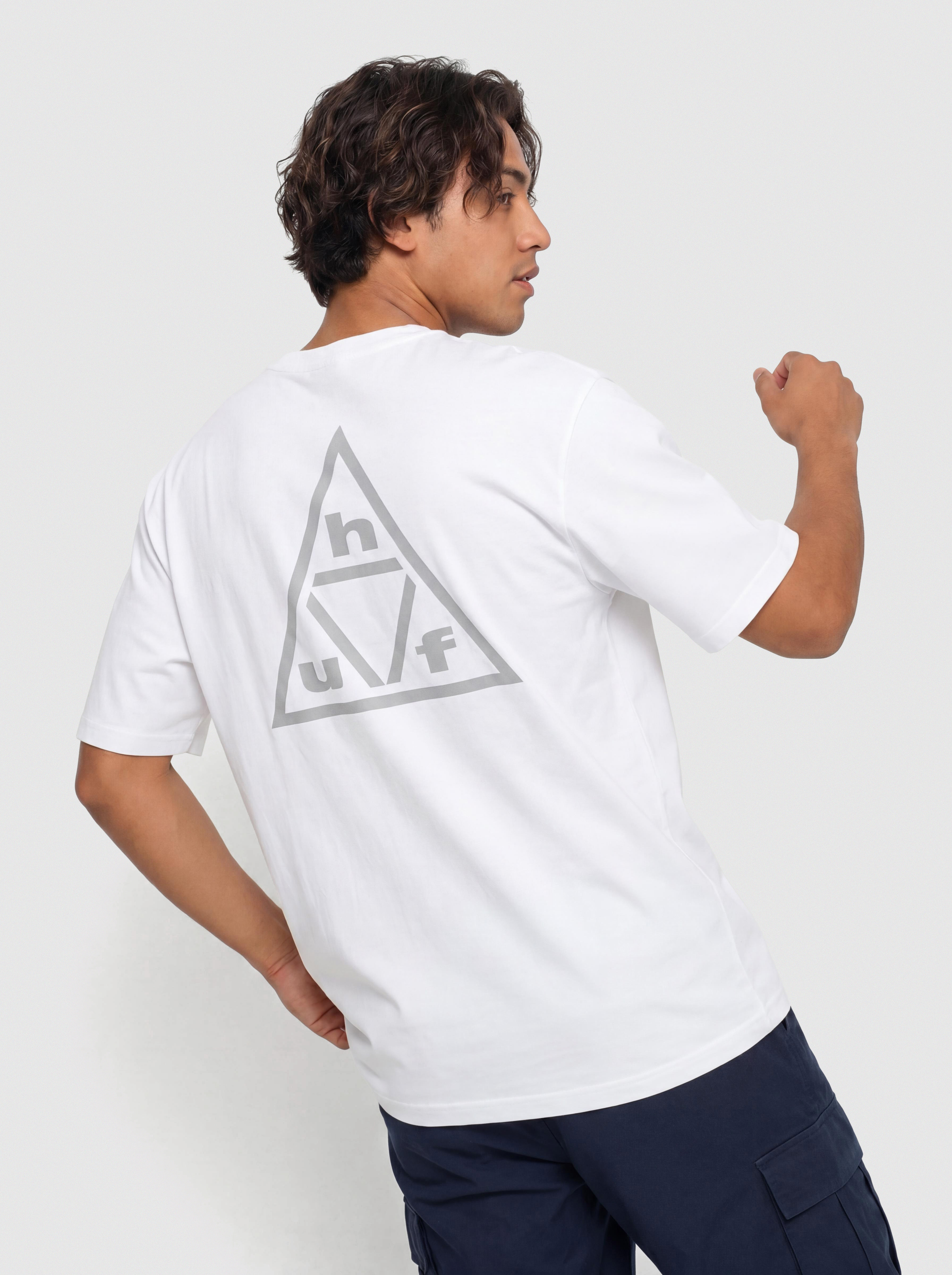 Tričko HUF Triple Triangle (white/grey)