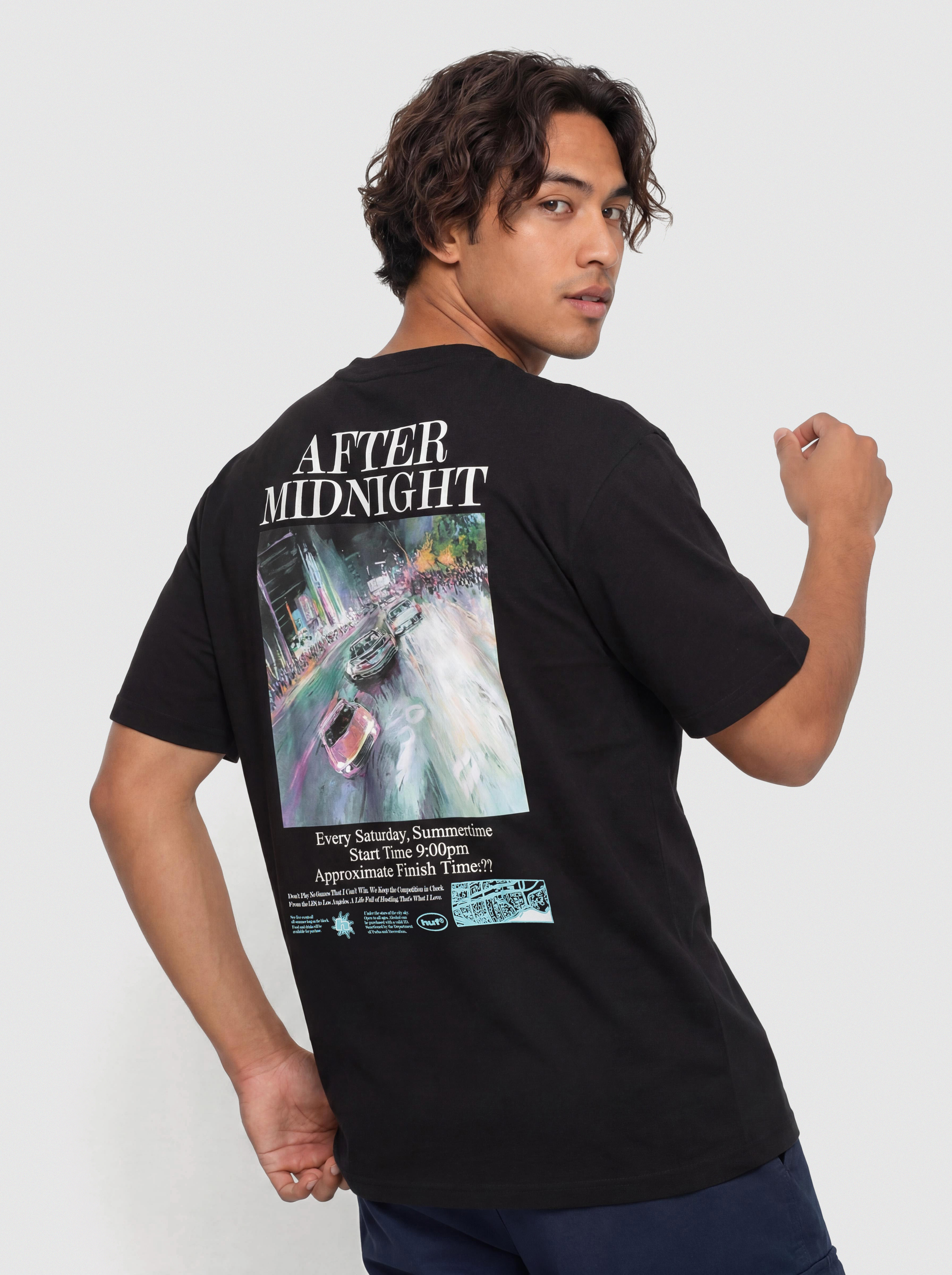 Tričko HUF After Midnight (black)