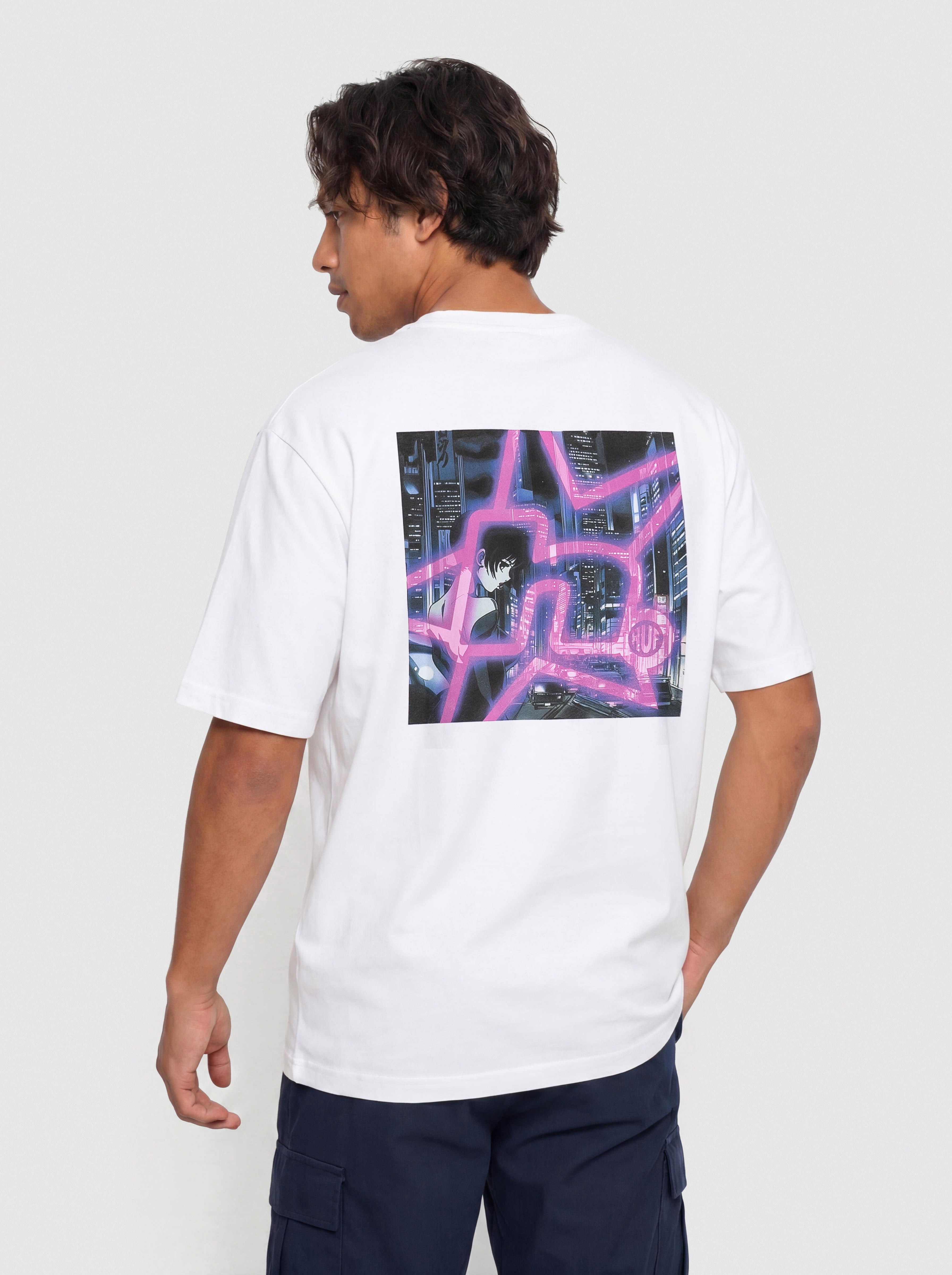 Tričko HUF Cyberpunk (white)