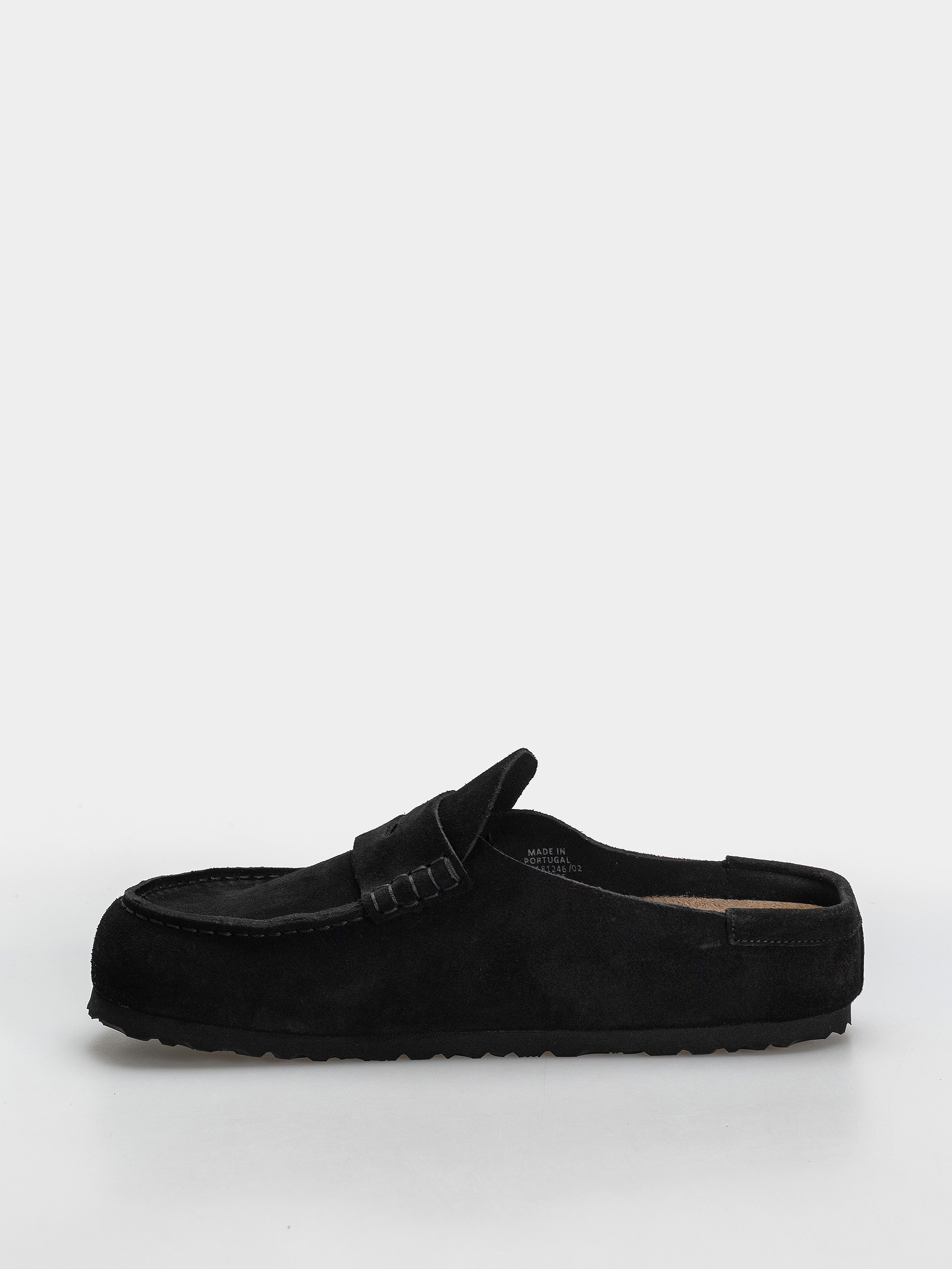 Šľapky Birkenstock Naples Wrapped Suede Leather Regular (black)