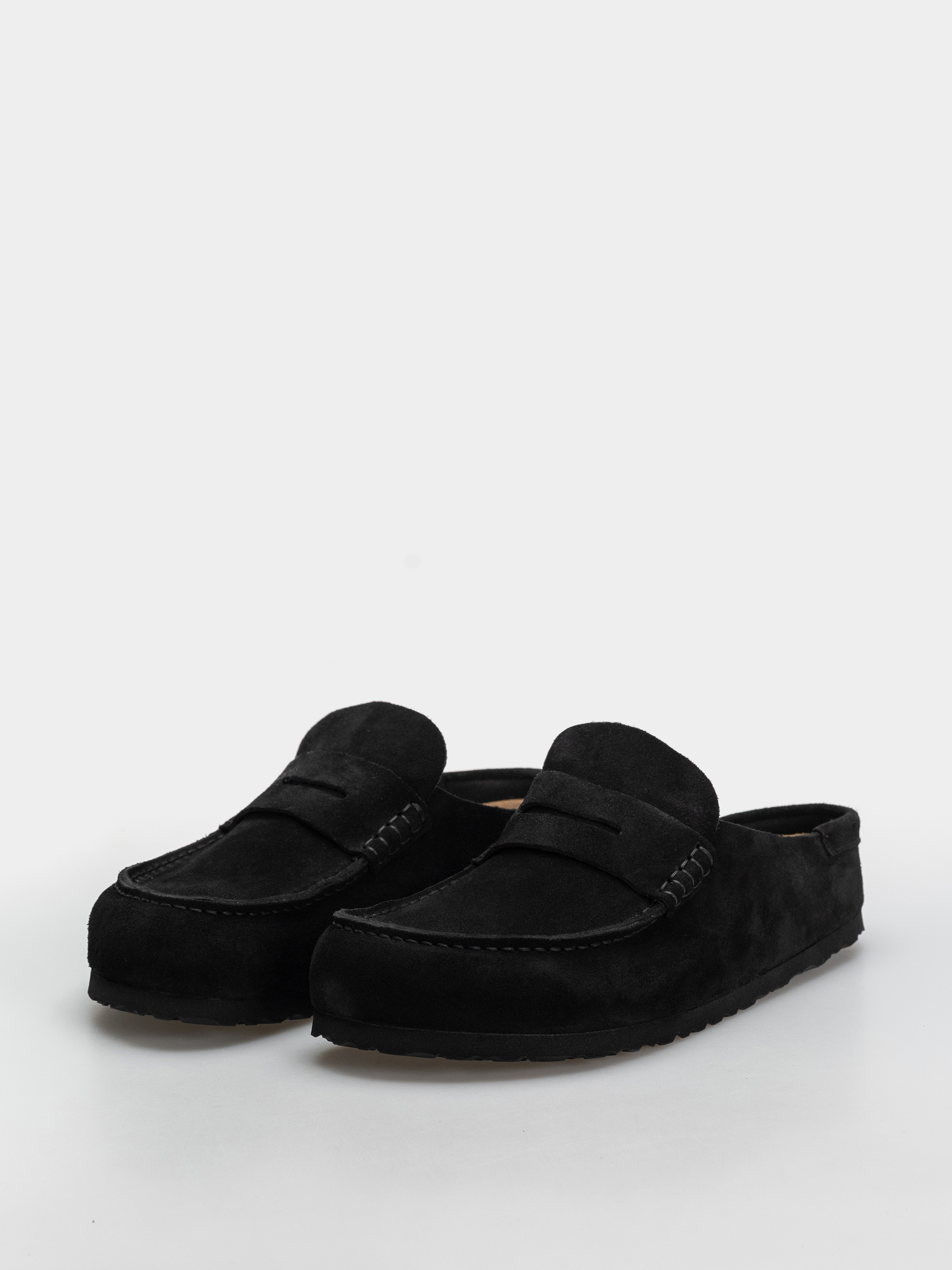 Šľapky Birkenstock Naples Wrapped Suede Leather Regular (black)