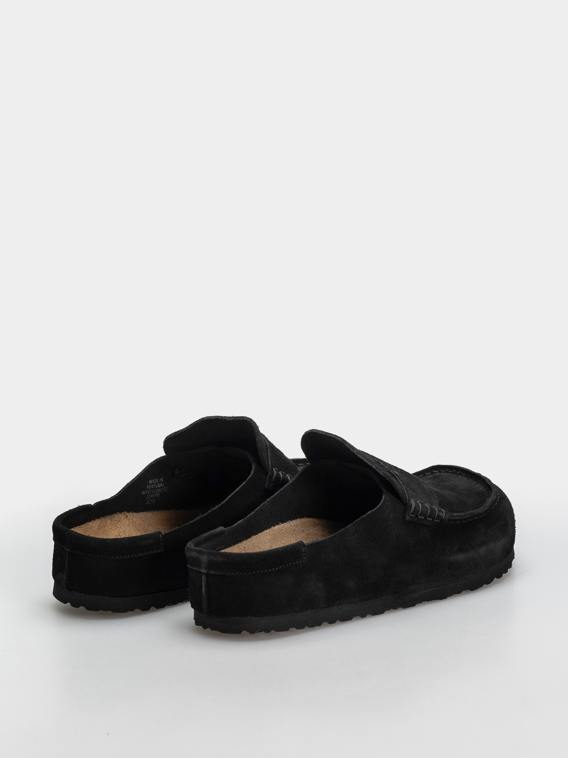 Šľapky Birkenstock Naples Wrapped Suede Leather Regular (black)