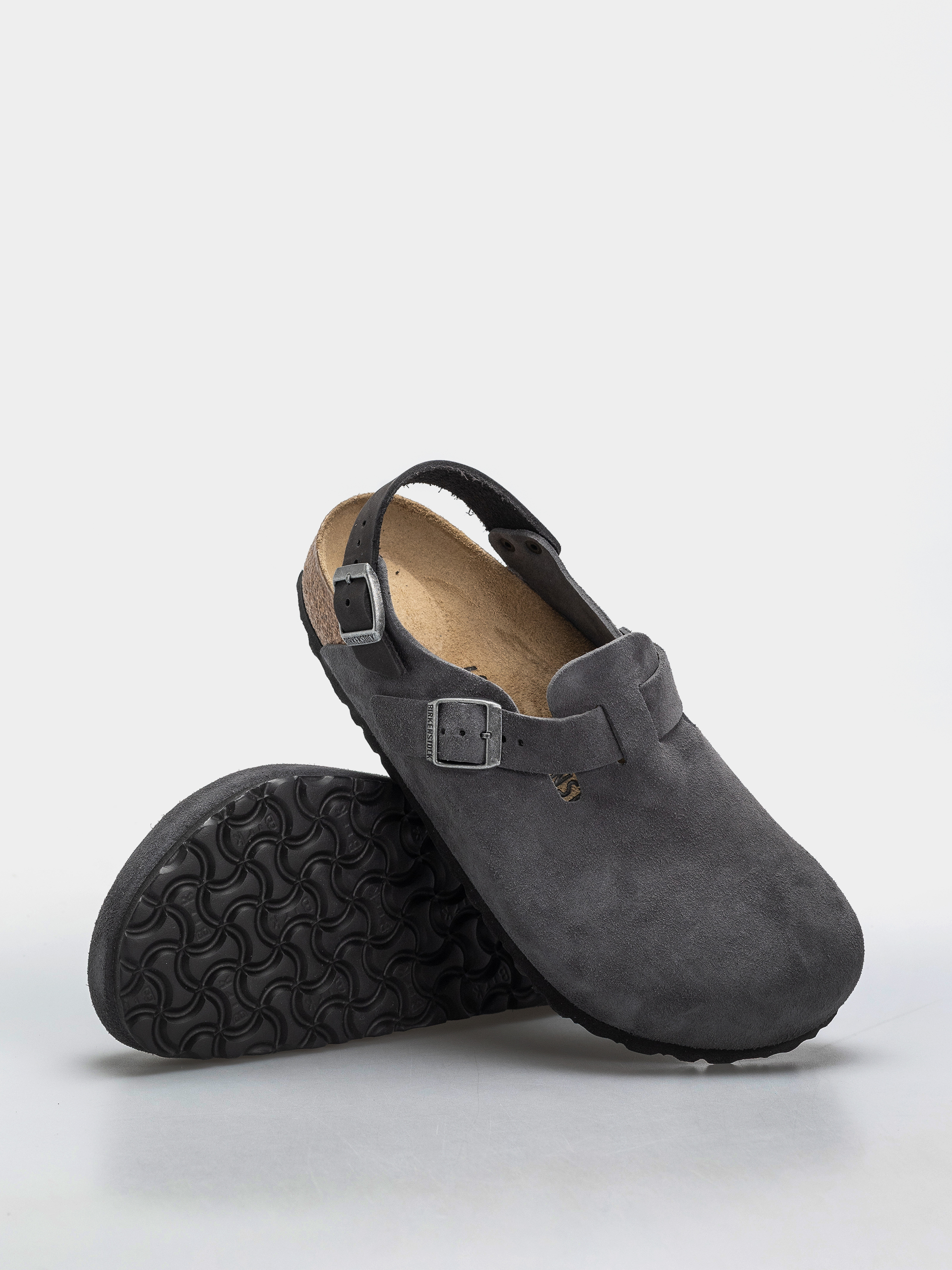 Šľapky Birkenstock Tokio Suede Leather Regular (charcoal)