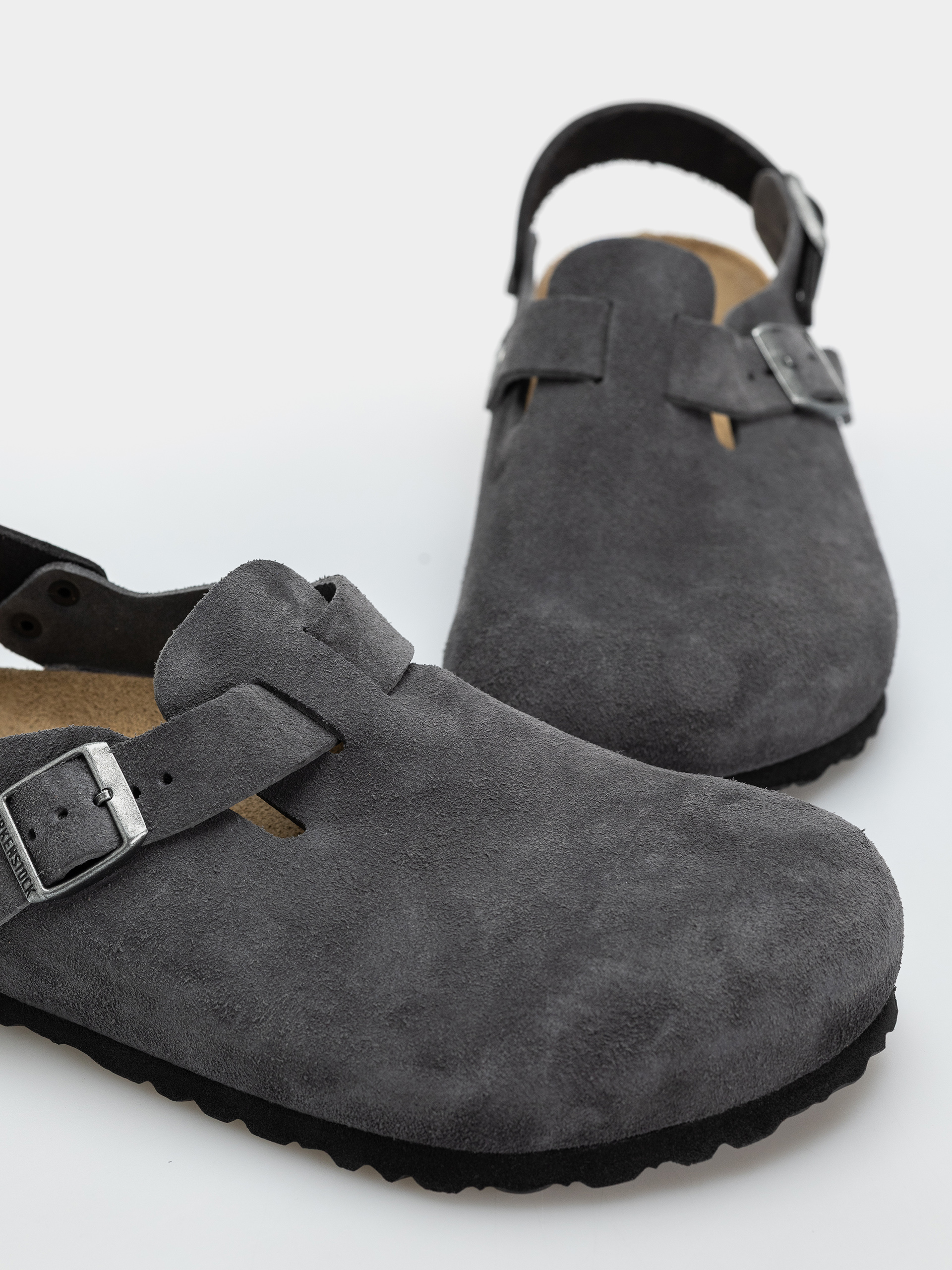Šľapky Birkenstock Tokio Suede Leather Regular (charcoal)