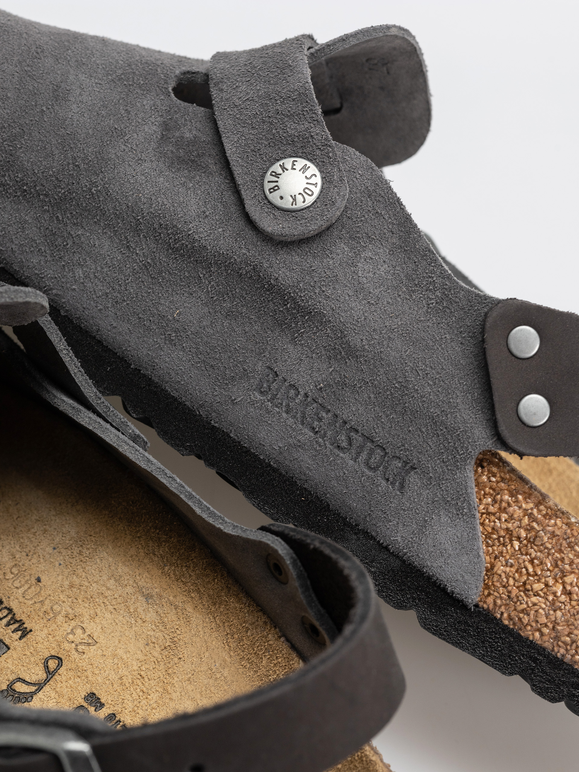 Šľapky Birkenstock Tokio Suede Leather Regular (charcoal)