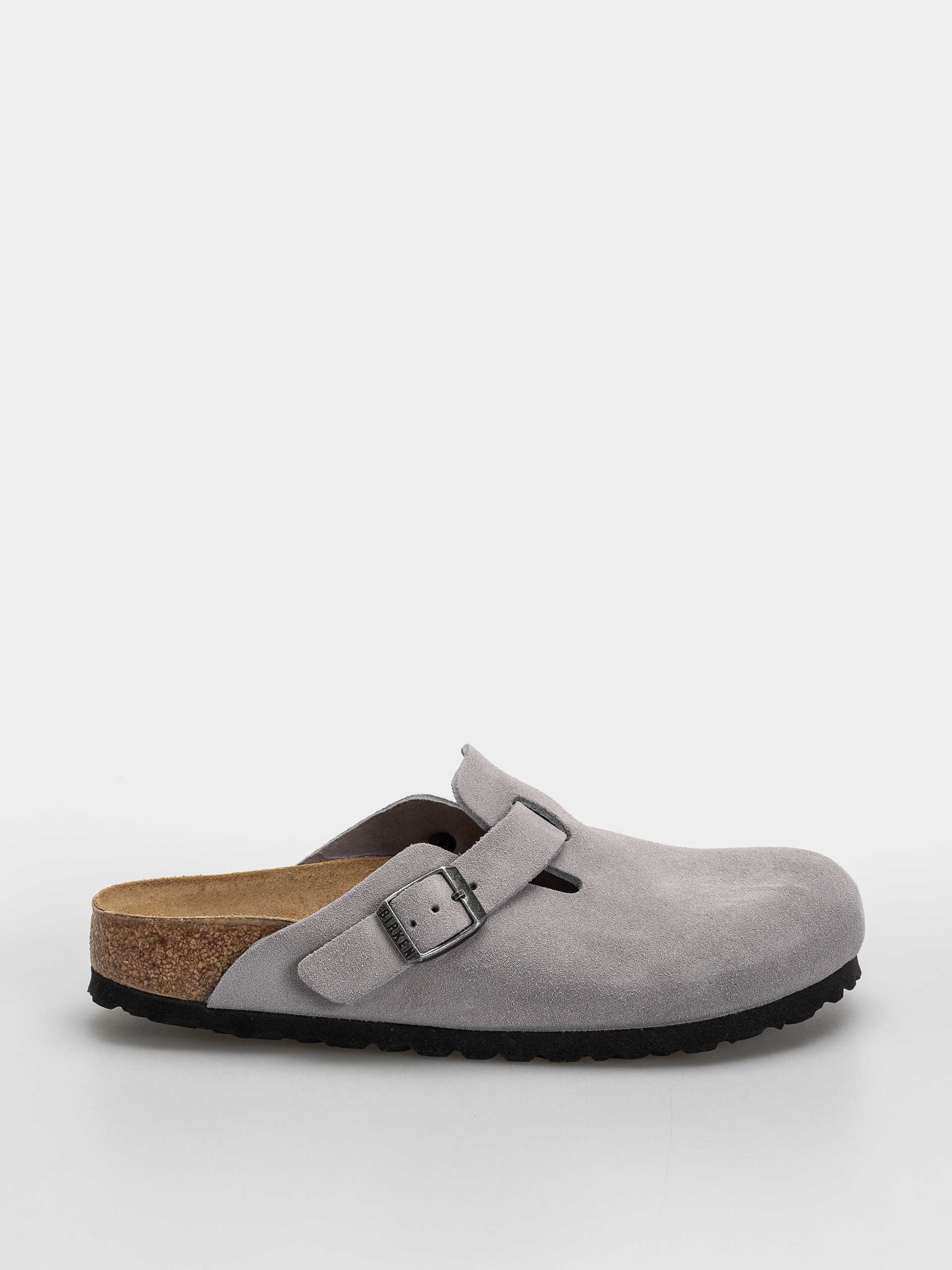u0160u013eapky Birkenstock Boston Suede Leather Narrow (lavender sky)