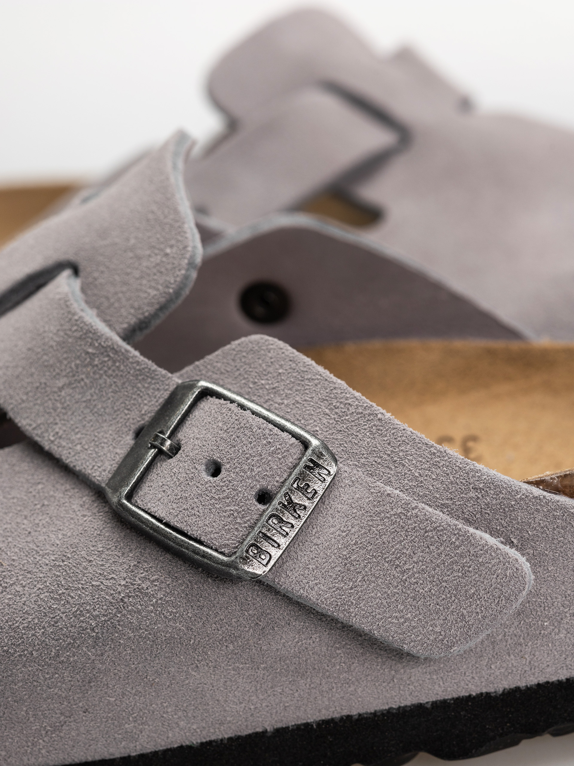 Šľapky Birkenstock Boston Suede Leather Narrow (lavender sky)