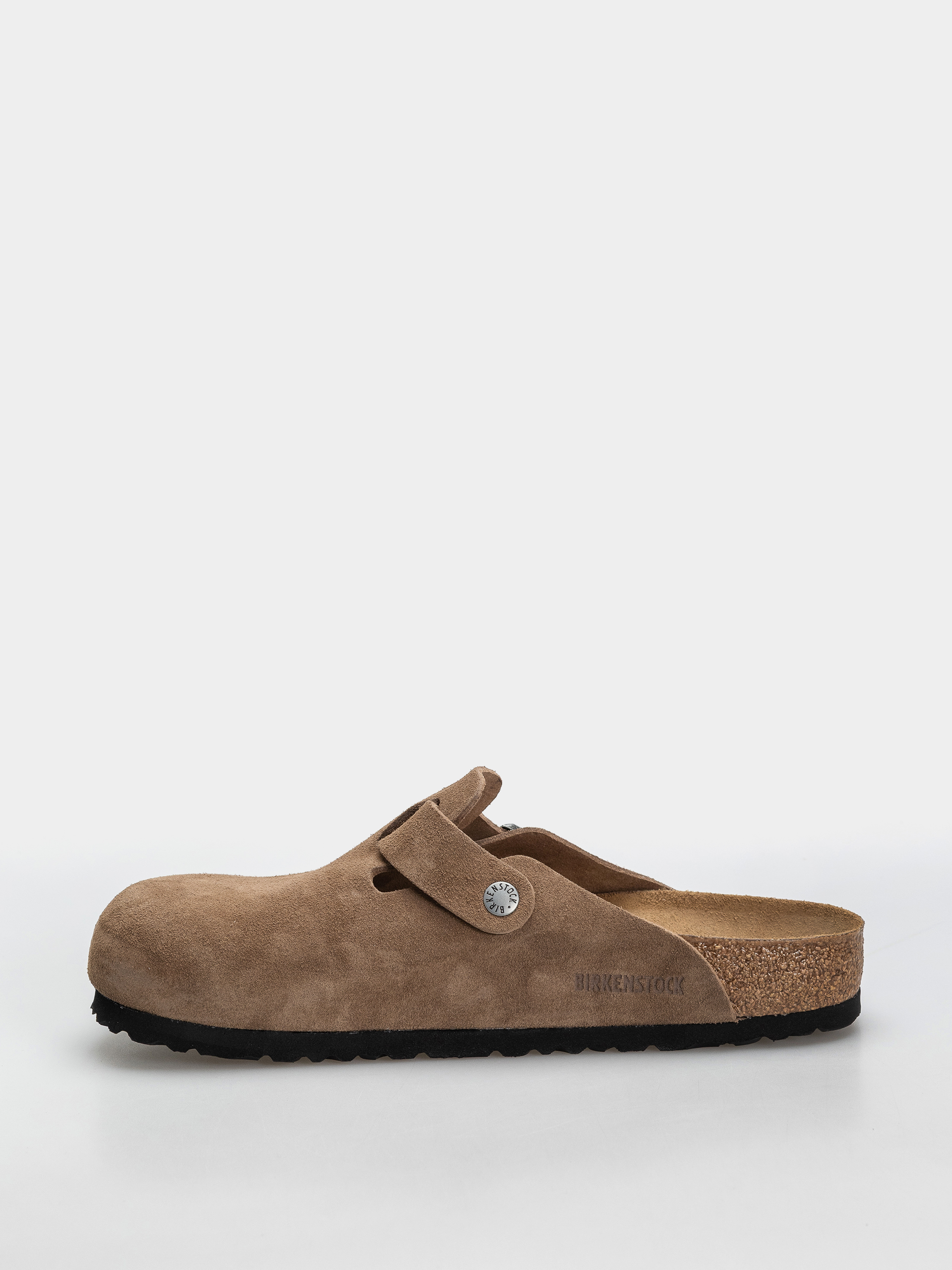 Šľapky Birkenstock Boston Suede Leather Regular (dark tea)