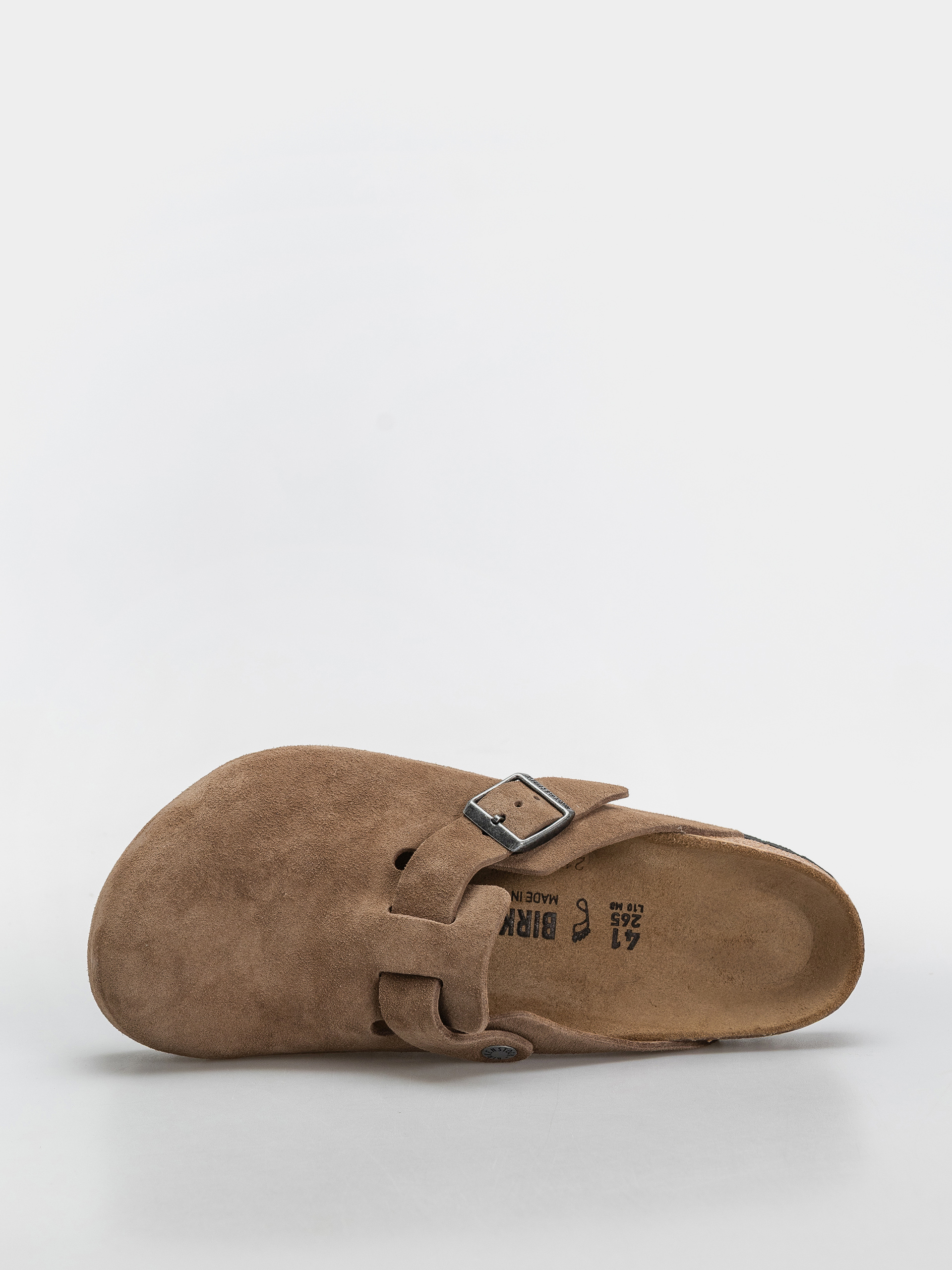 Šľapky Birkenstock Boston Suede Leather Regular (dark tea)