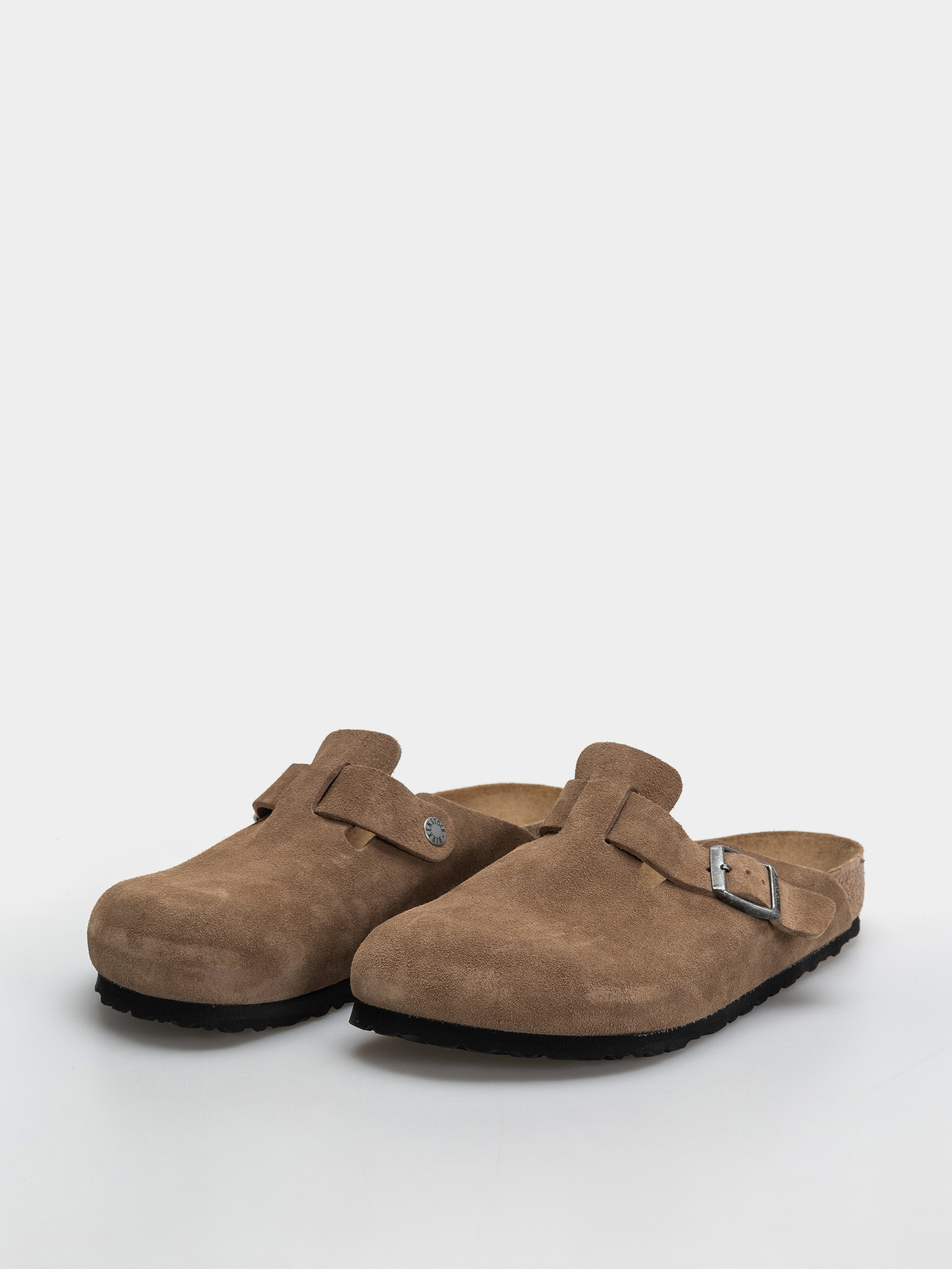 Šľapky Birkenstock Boston Suede Leather Regular (dark tea)