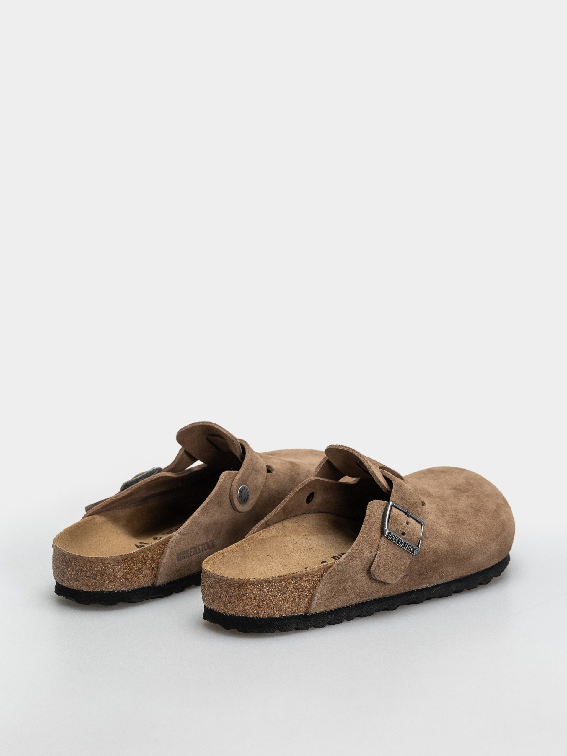 Šľapky Birkenstock Boston Suede Leather Regular (dark tea)