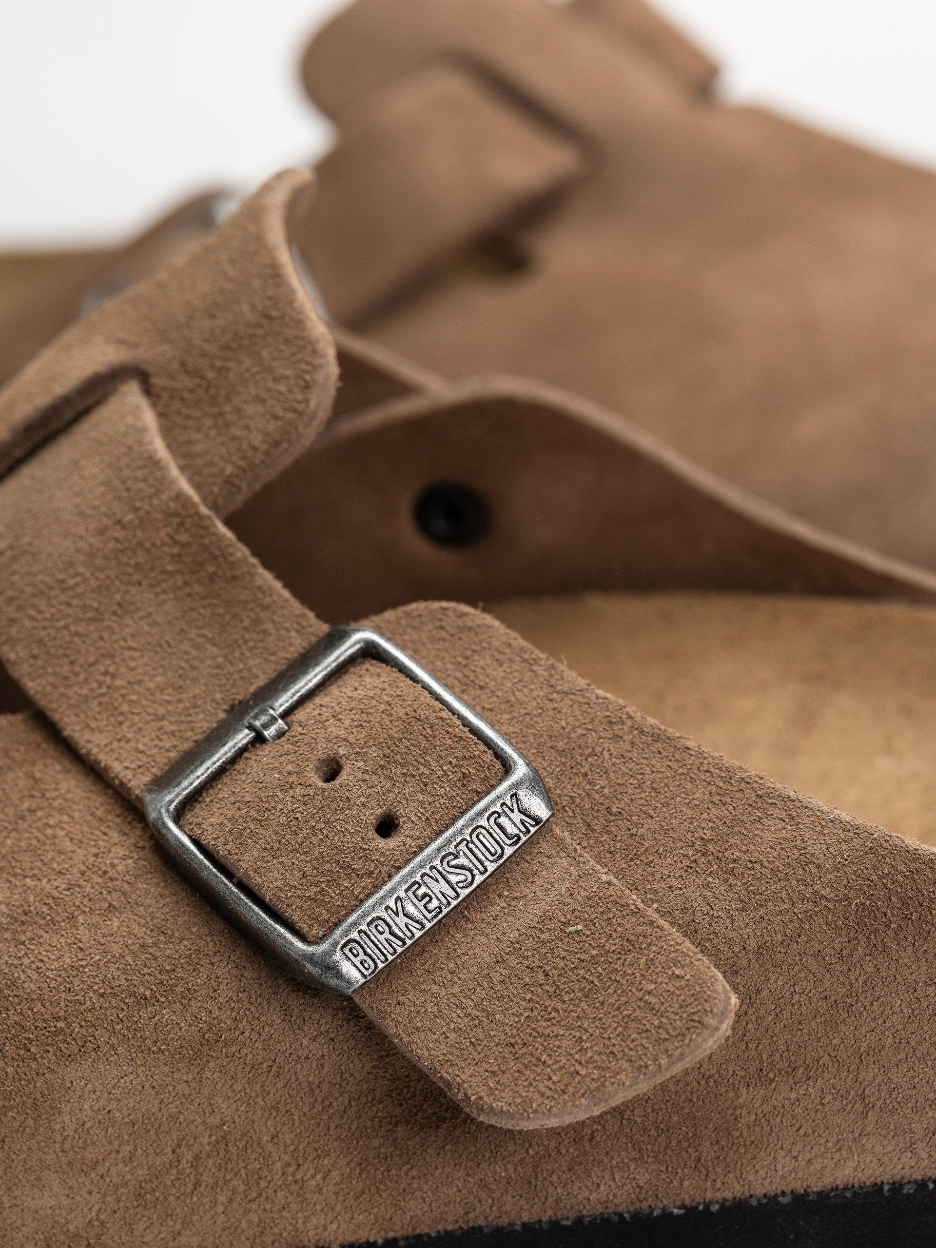 Šľapky Birkenstock Boston Suede Leather Regular (dark tea)