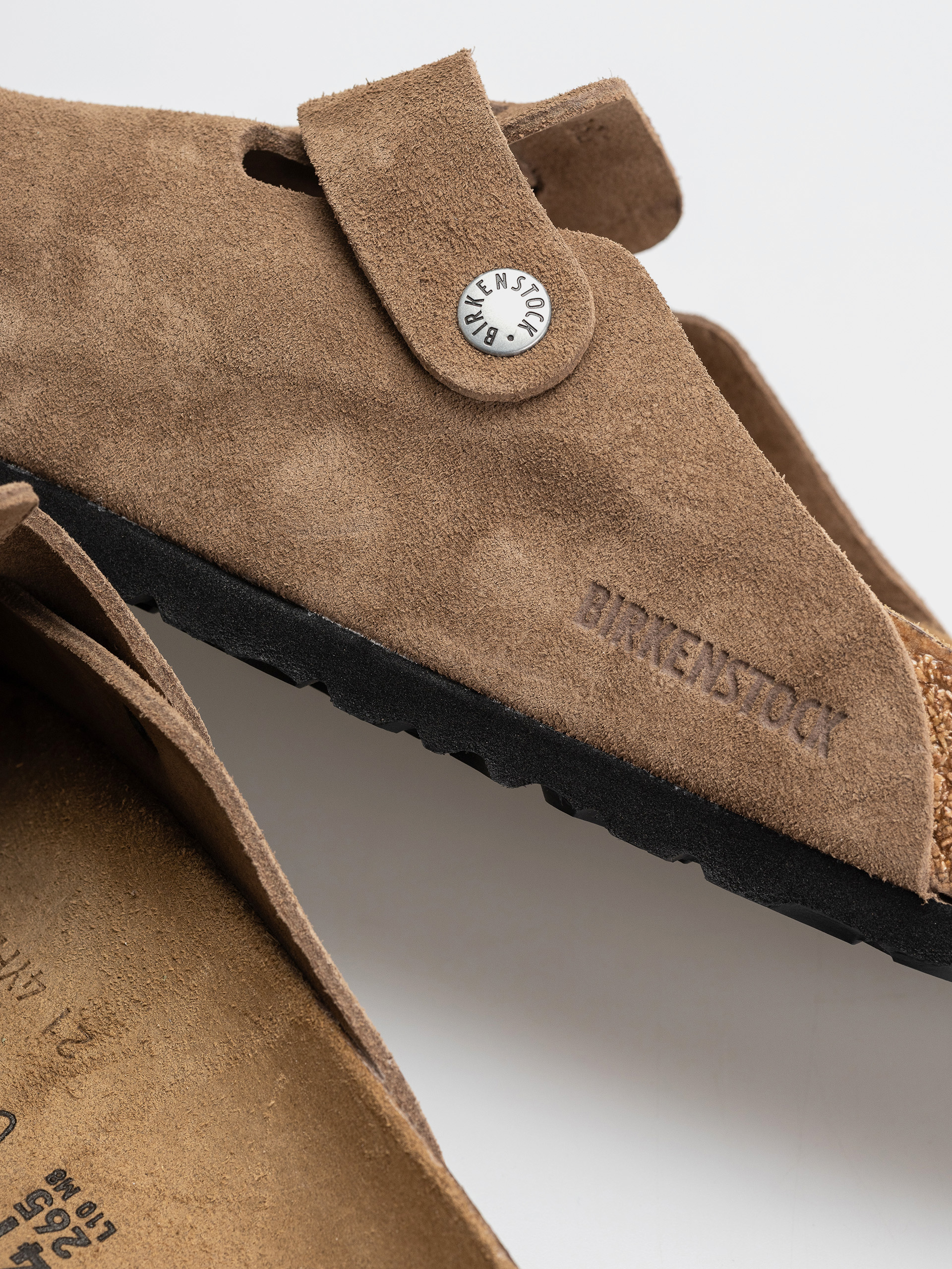 Šľapky Birkenstock Boston Suede Leather Regular (dark tea)