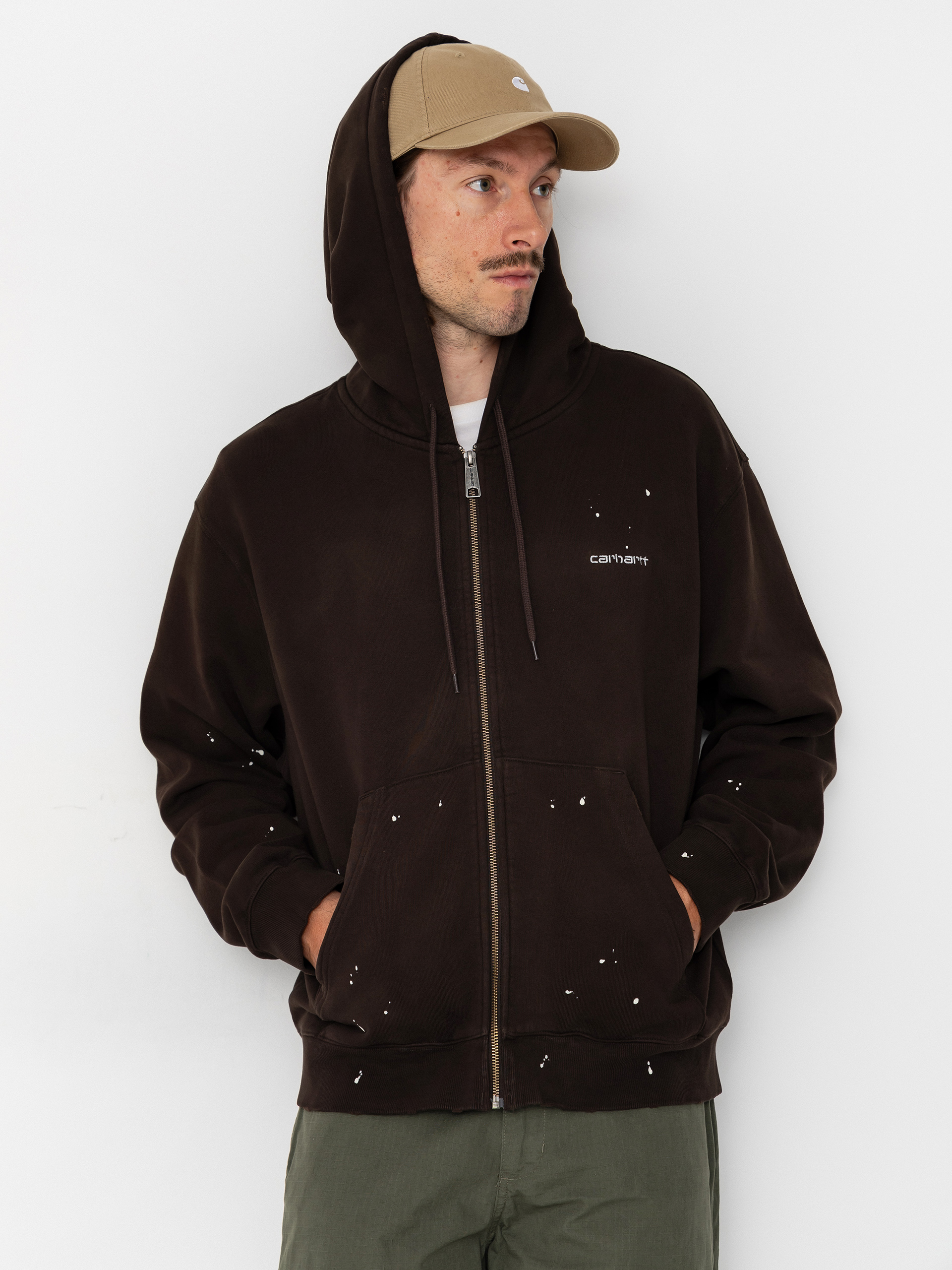 Mikina s kapucu0148ou Carhartt WIP Painter ZHD (tobacco)