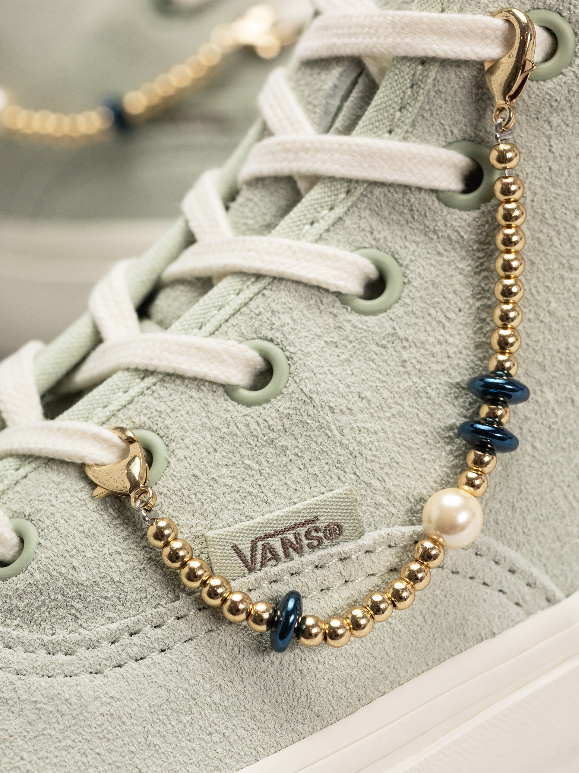 Topánky Vans Authentic Hi 2.0 (dusty mint/gold)