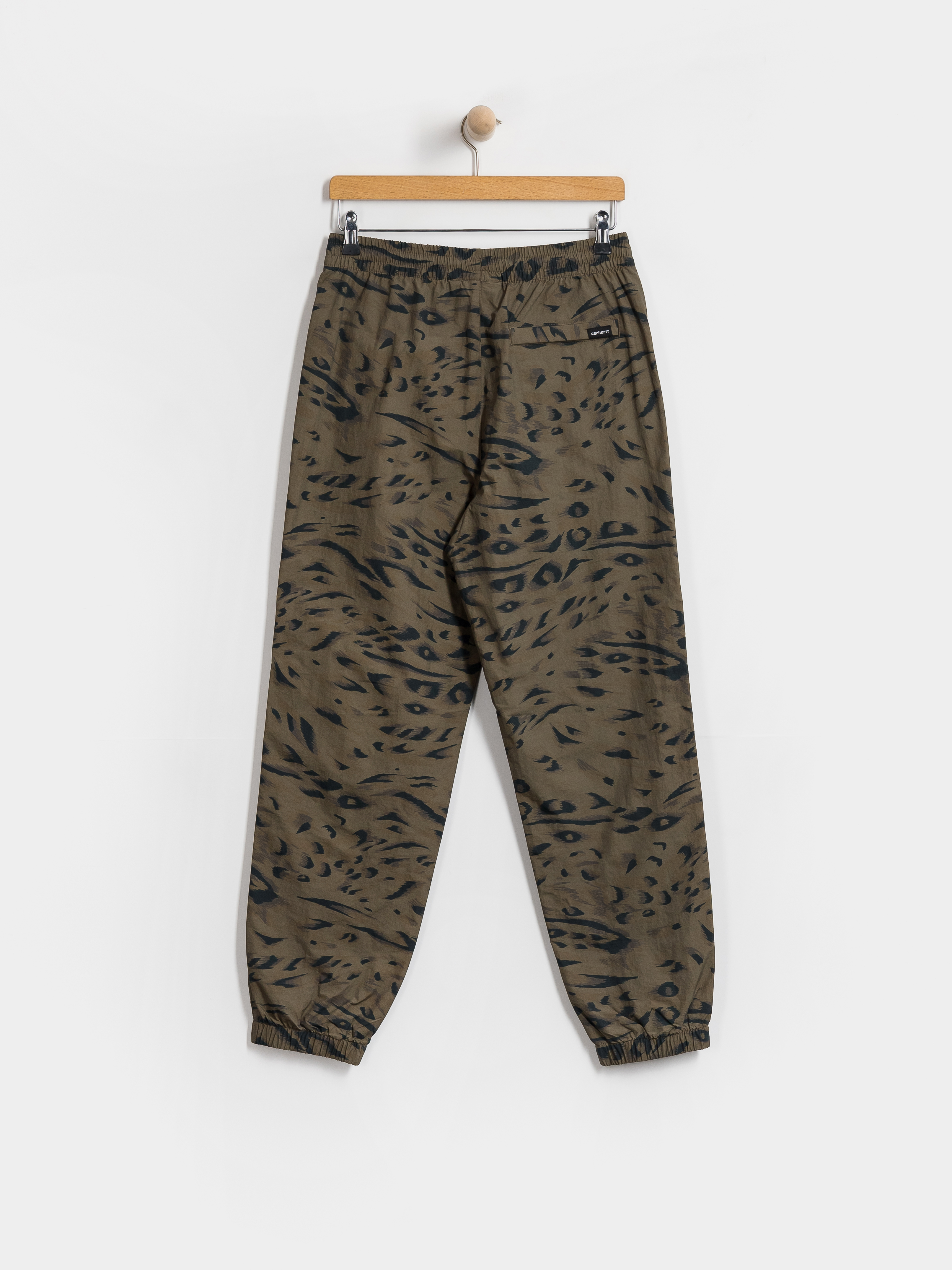 Nohavice Carhartt WIP Travon Wmn (duck feather print cypress/black)