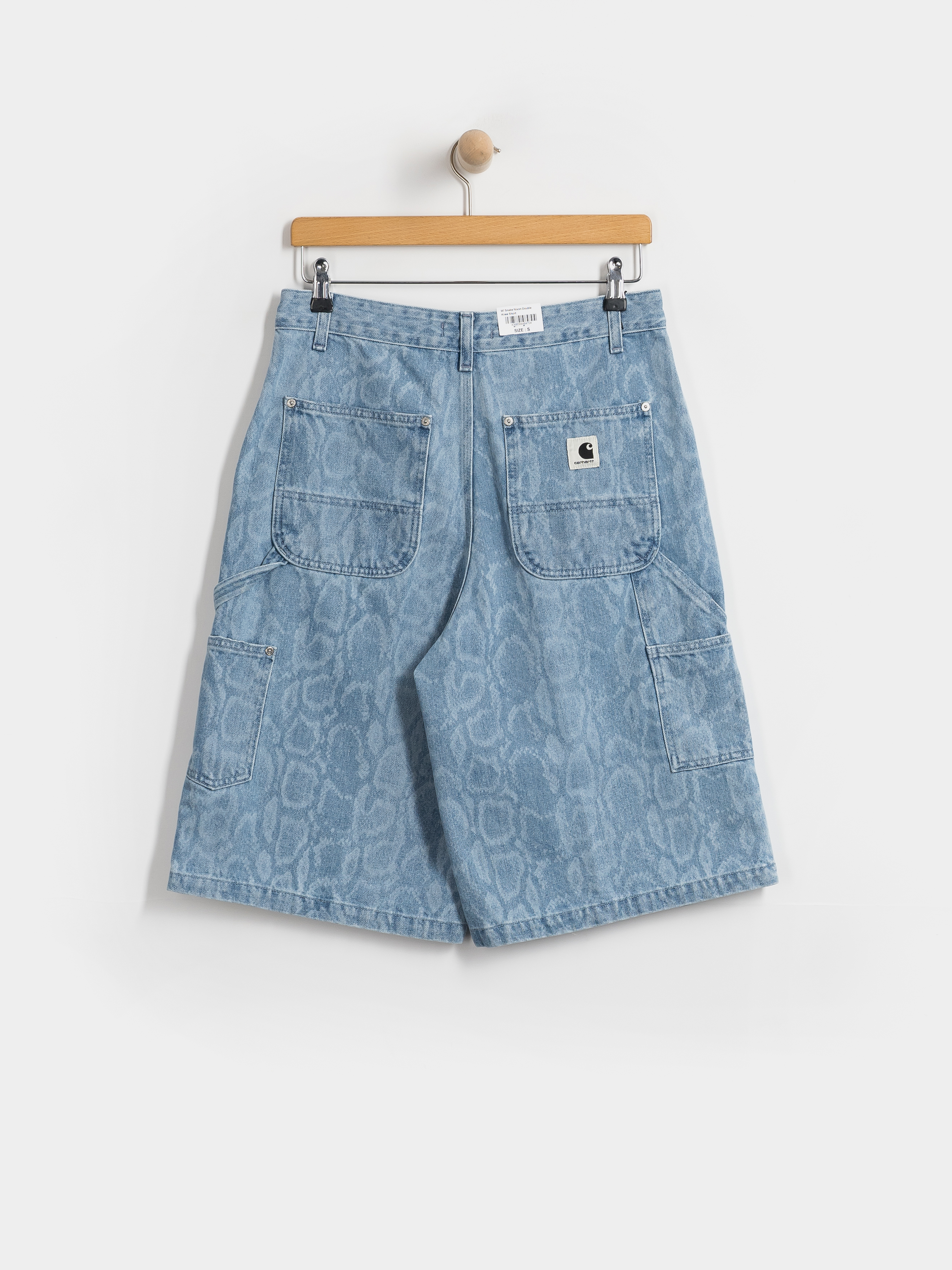 Kraťasy Carhartt WIP Snake Nixon Double Knee Wmn (snake camo blue)