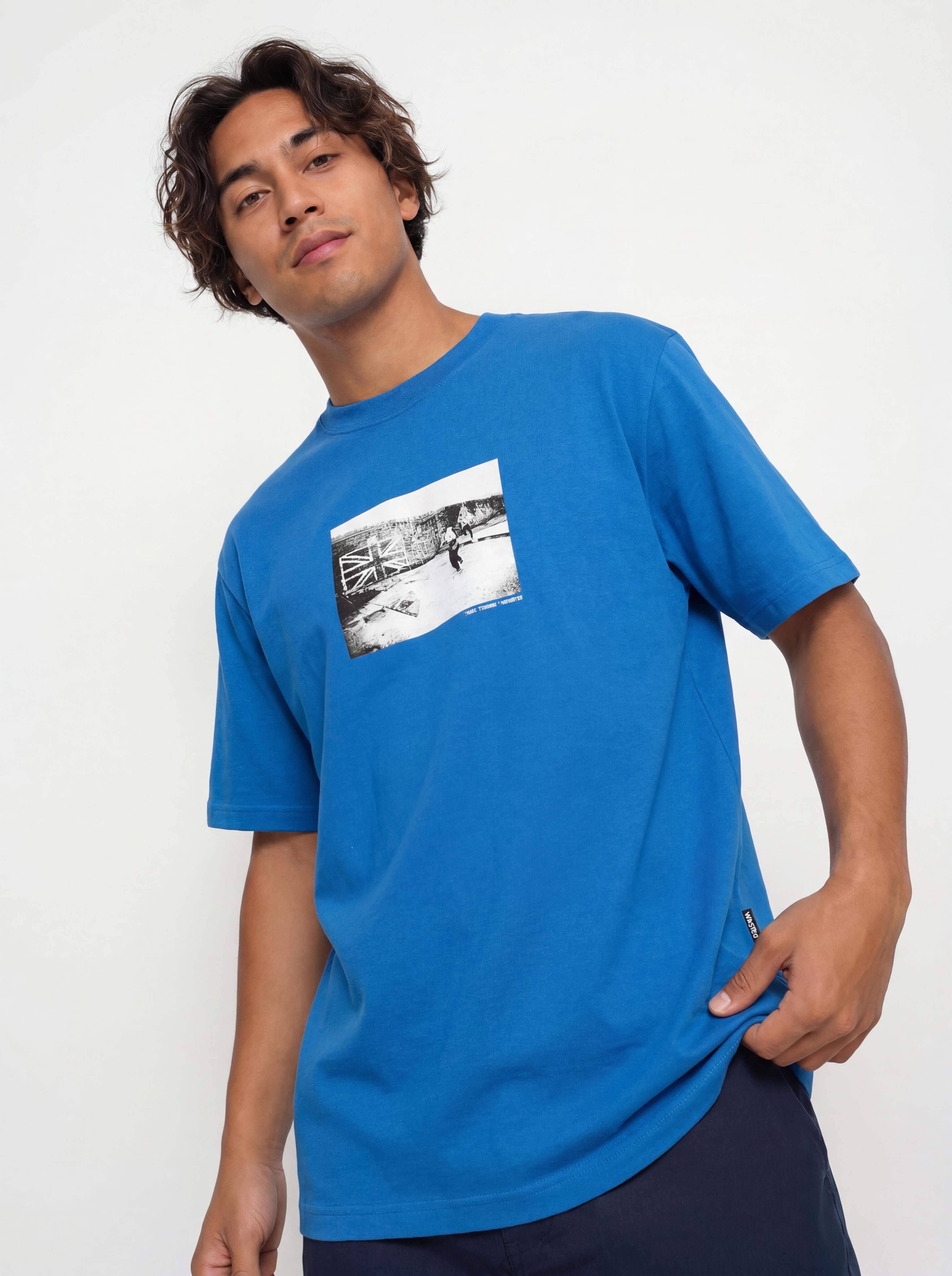 Tričko Wasted Paris Happy When It Rains (arena blue)