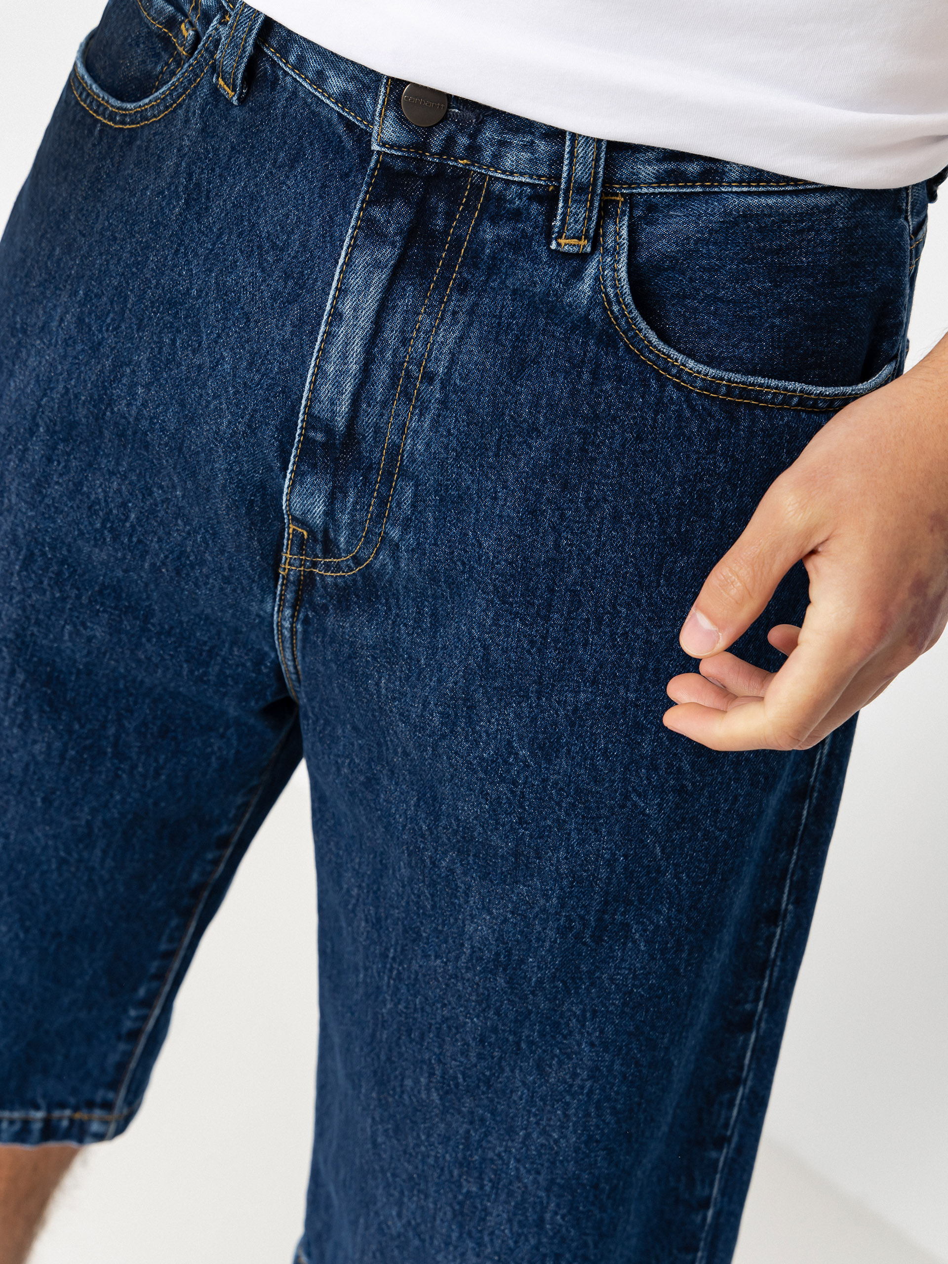 Kraťasy Carhartt WIP Langdon (blue stone washed)