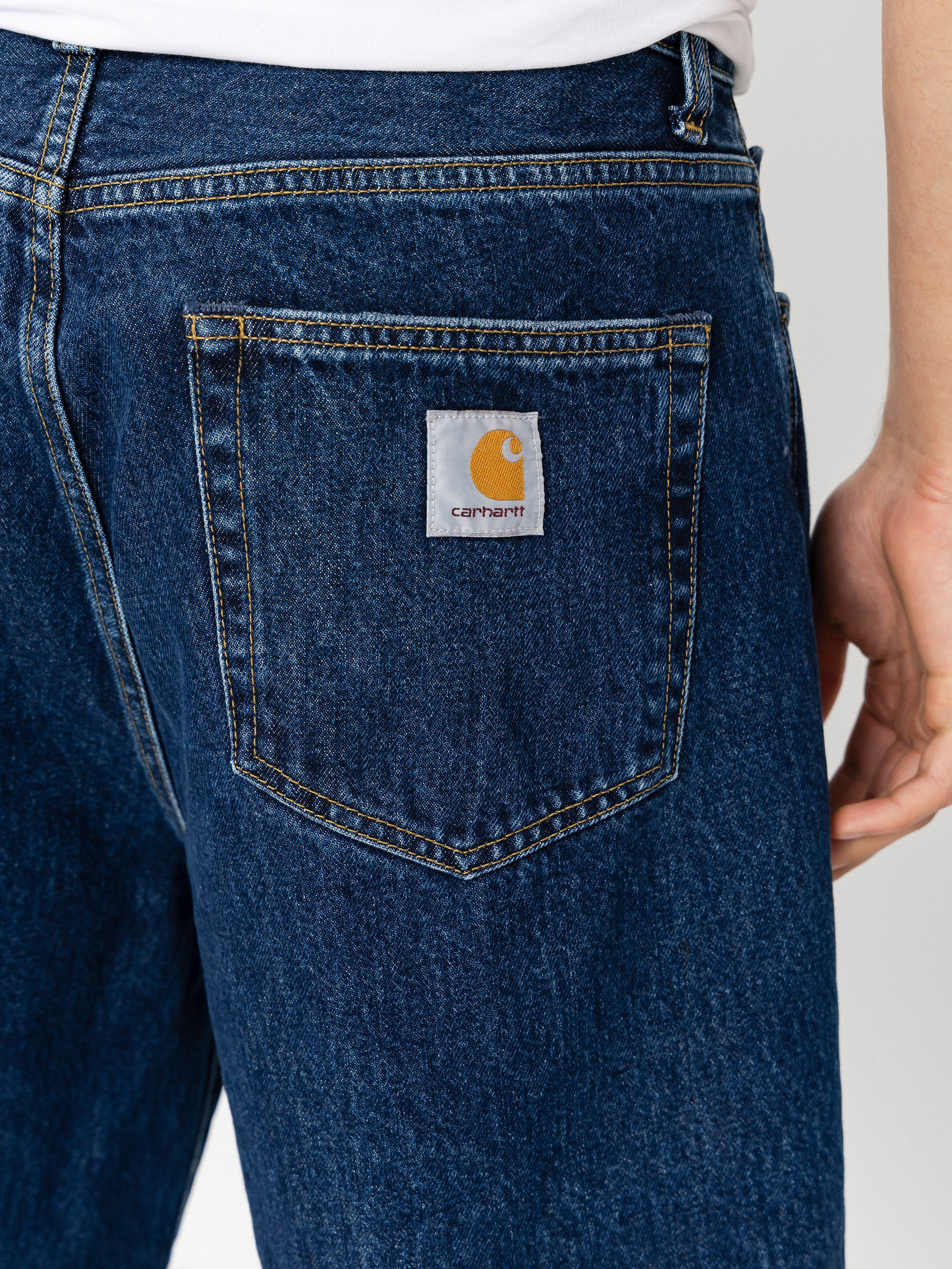 Kraťasy Carhartt WIP Langdon (blue stone washed)